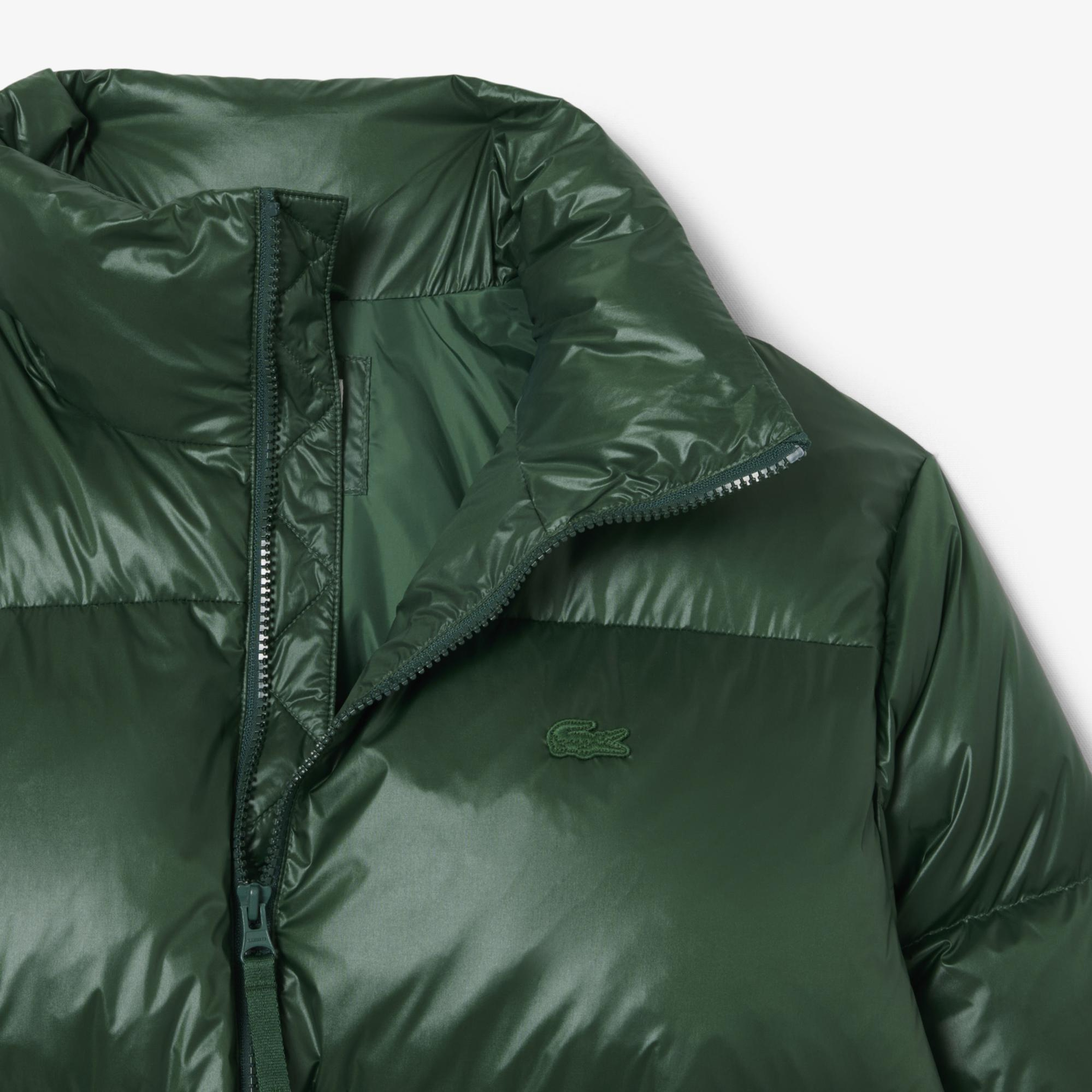 Lacoste Erkek Relaxed Fit Kapüşonlu Yeşil Mont