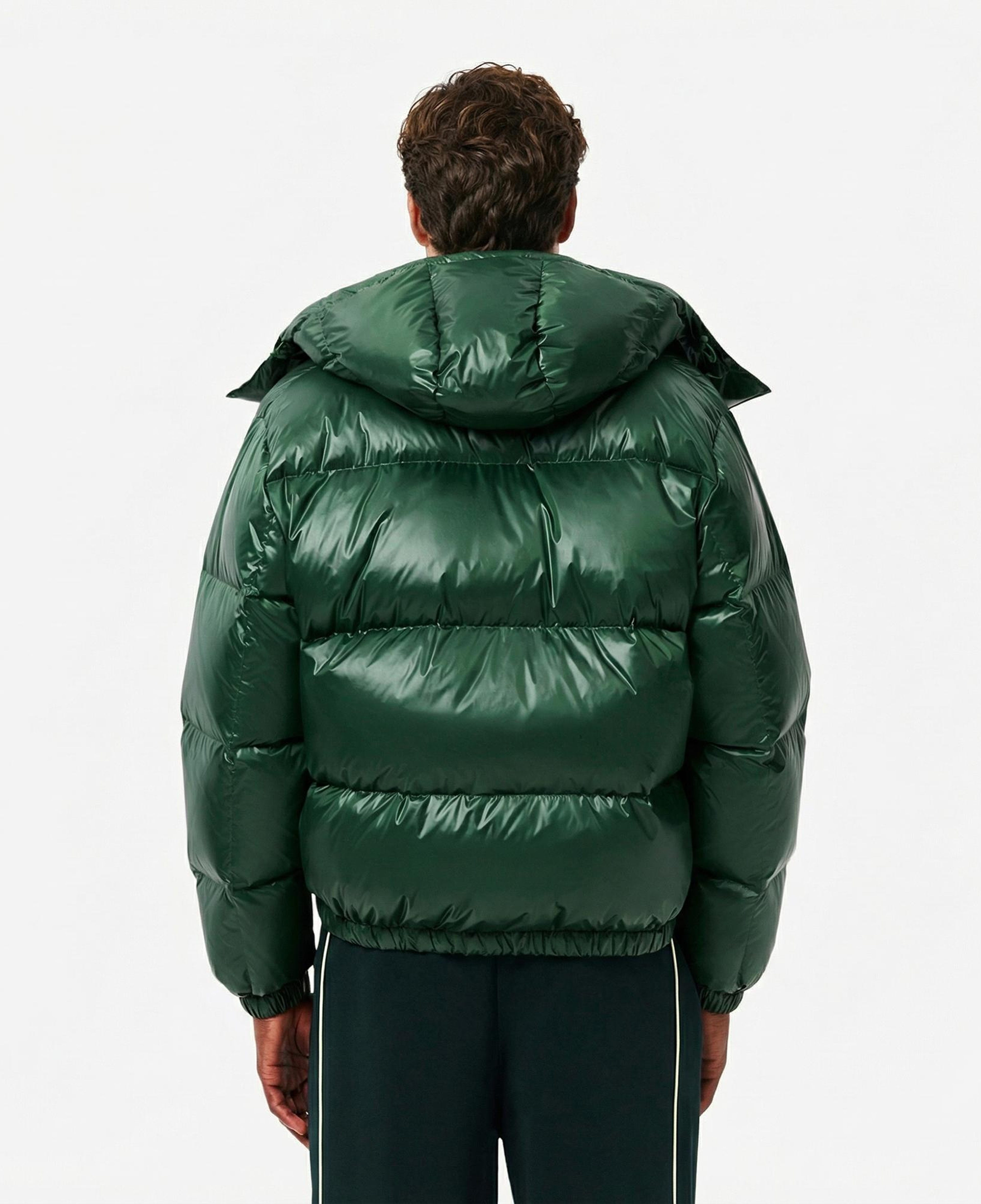 Lacoste Erkek Relaxed Fit Kapüşonlu Yeşil Mont