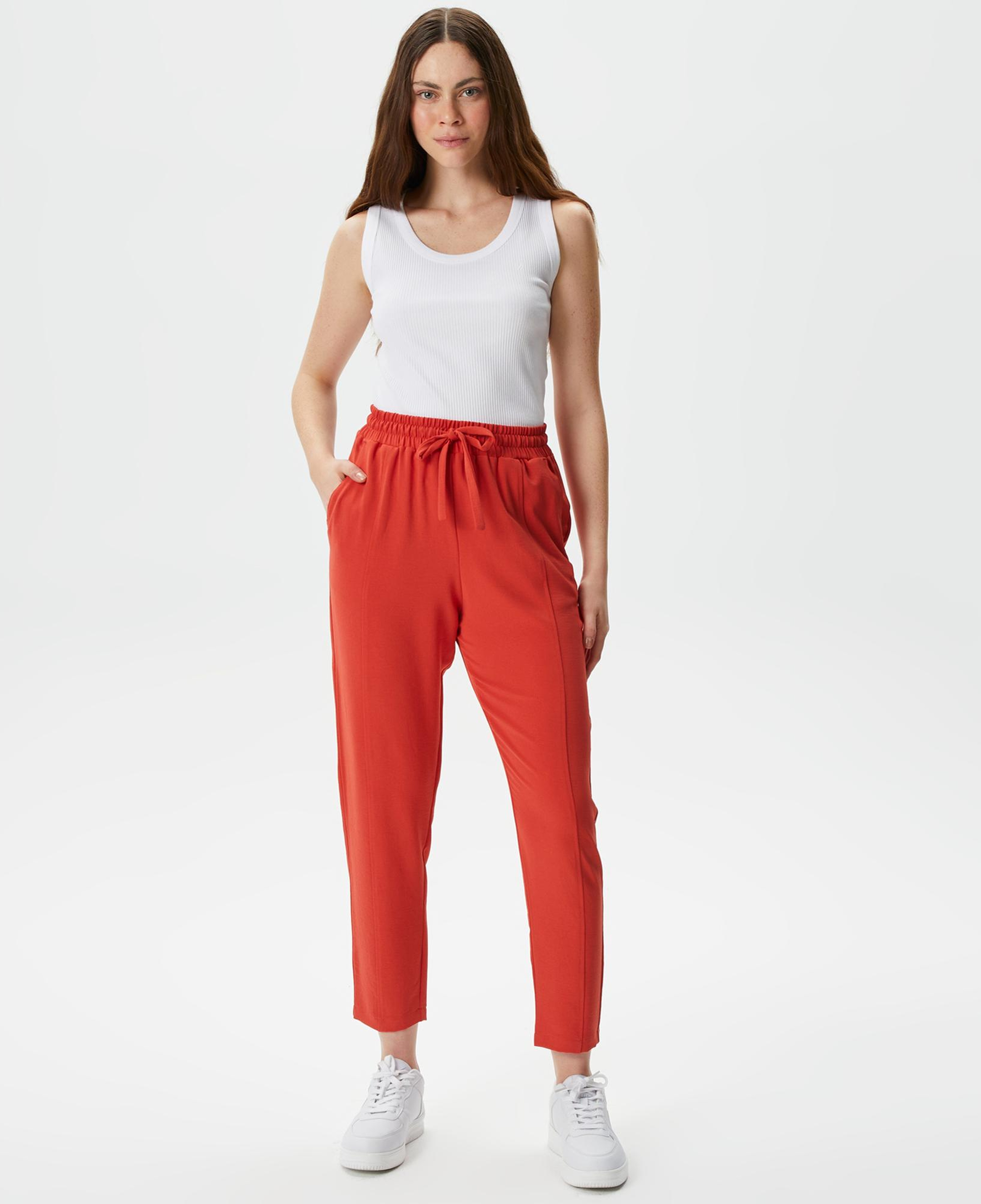 Nautica Kadın Kırmızı Relaxed Fit Pantolon