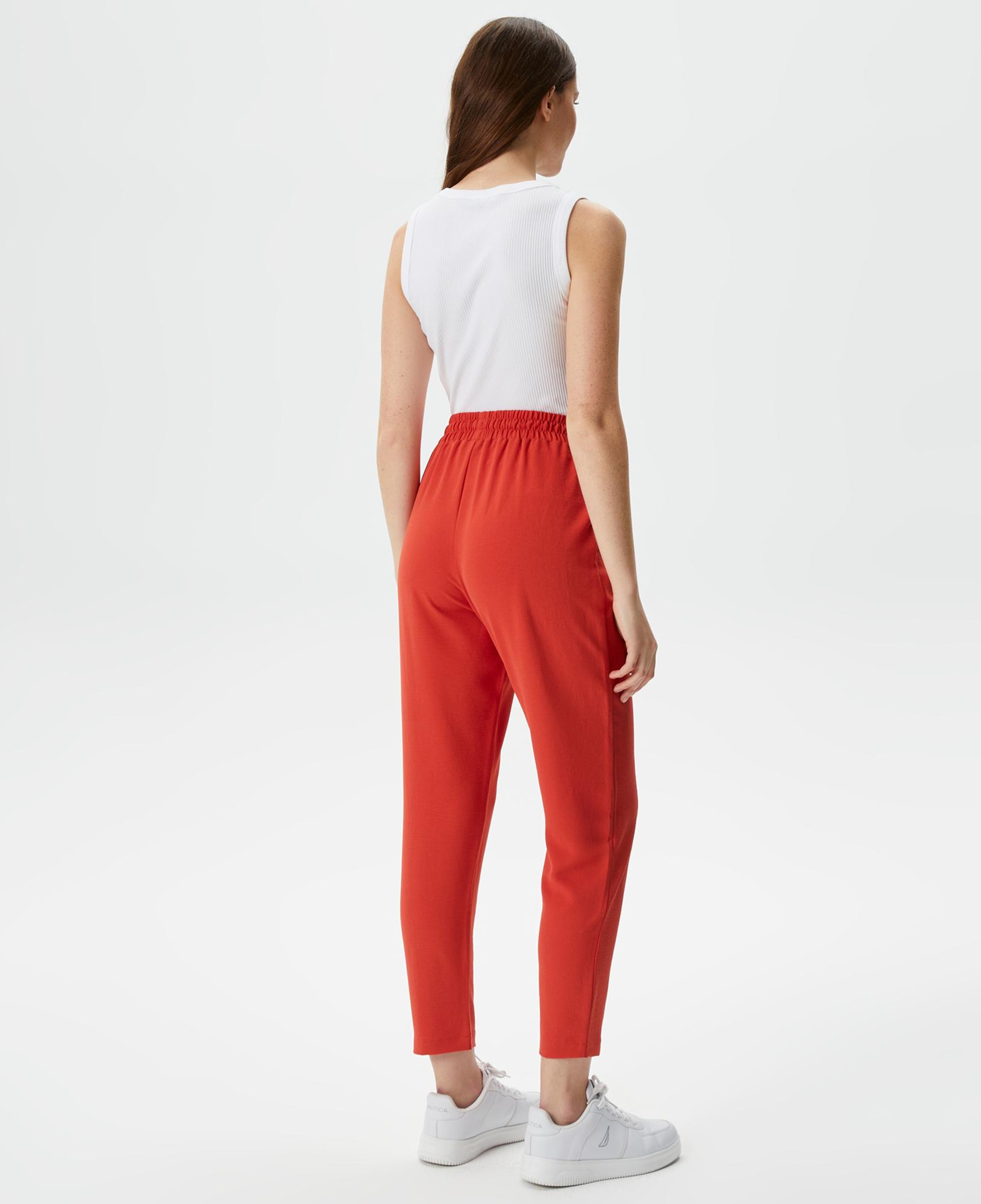 Nautica Kadın Kırmızı Relaxed Fit Pantolon