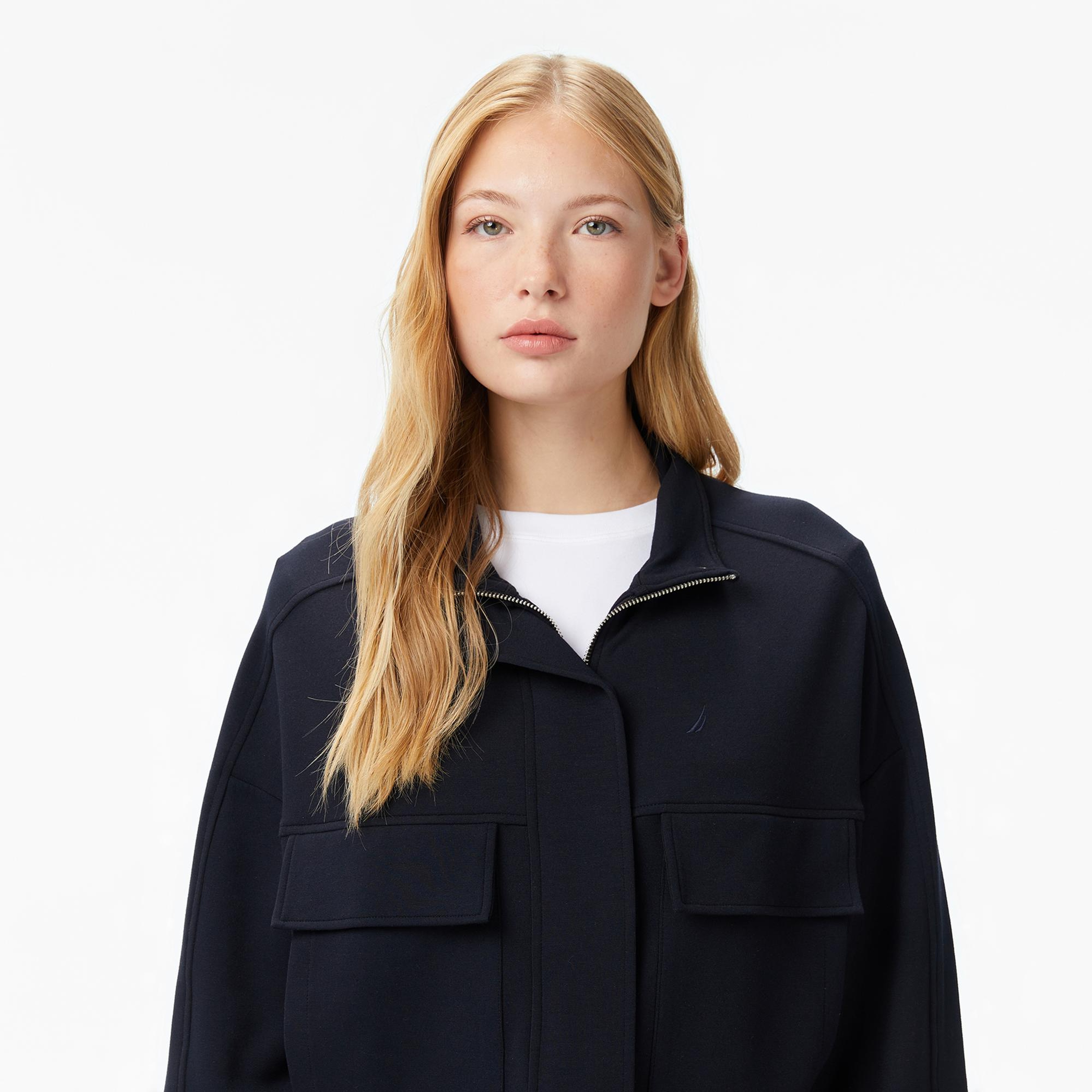 Nautica Kadın Siyah Oversize Sweatshirt