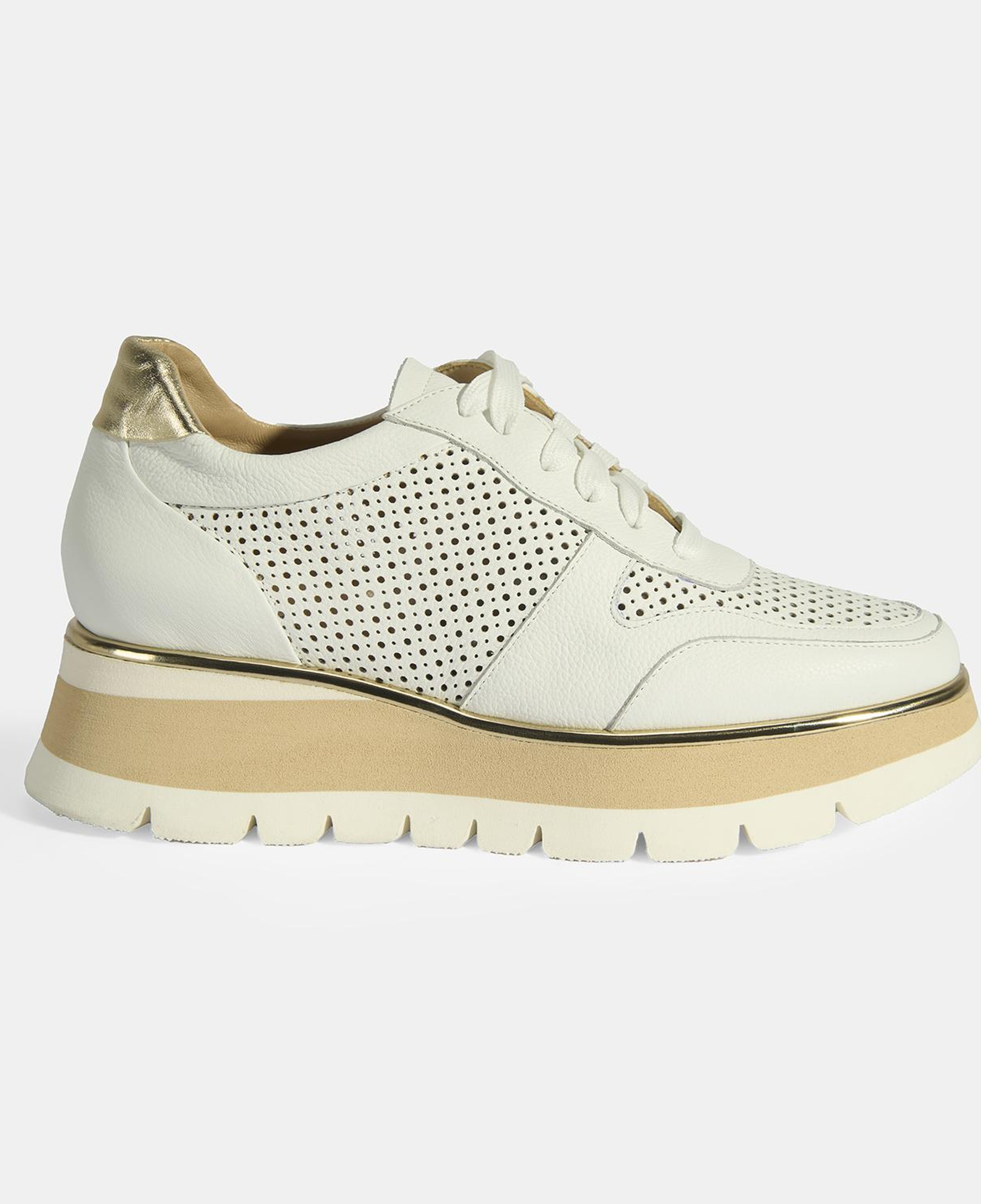 Luca Grossi Kadın Beyaz Bağcıklı Deri Spor Ayakkabı