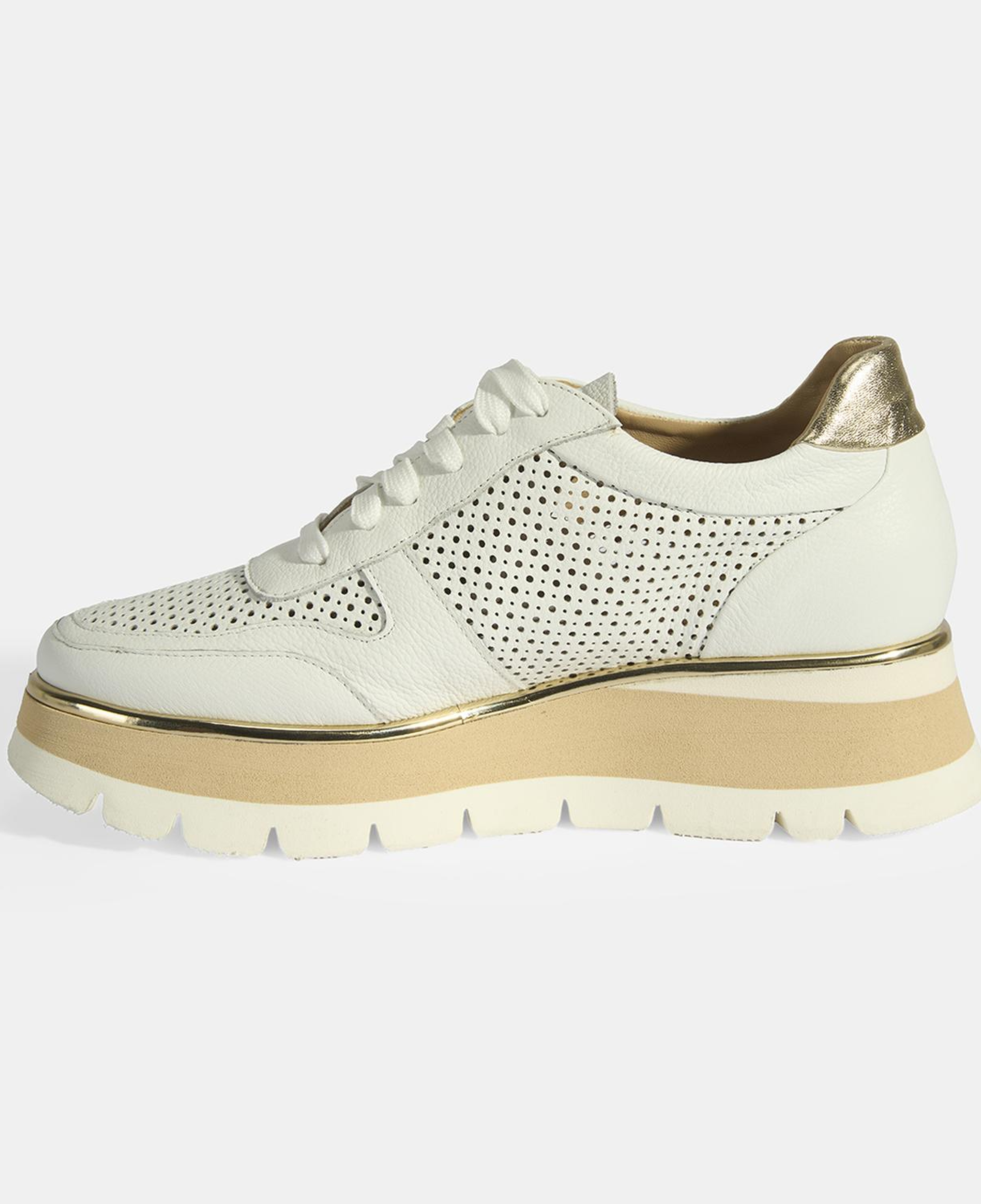 Luca Grossi Kadın Beyaz Bağcıklı Deri Spor Ayakkabı