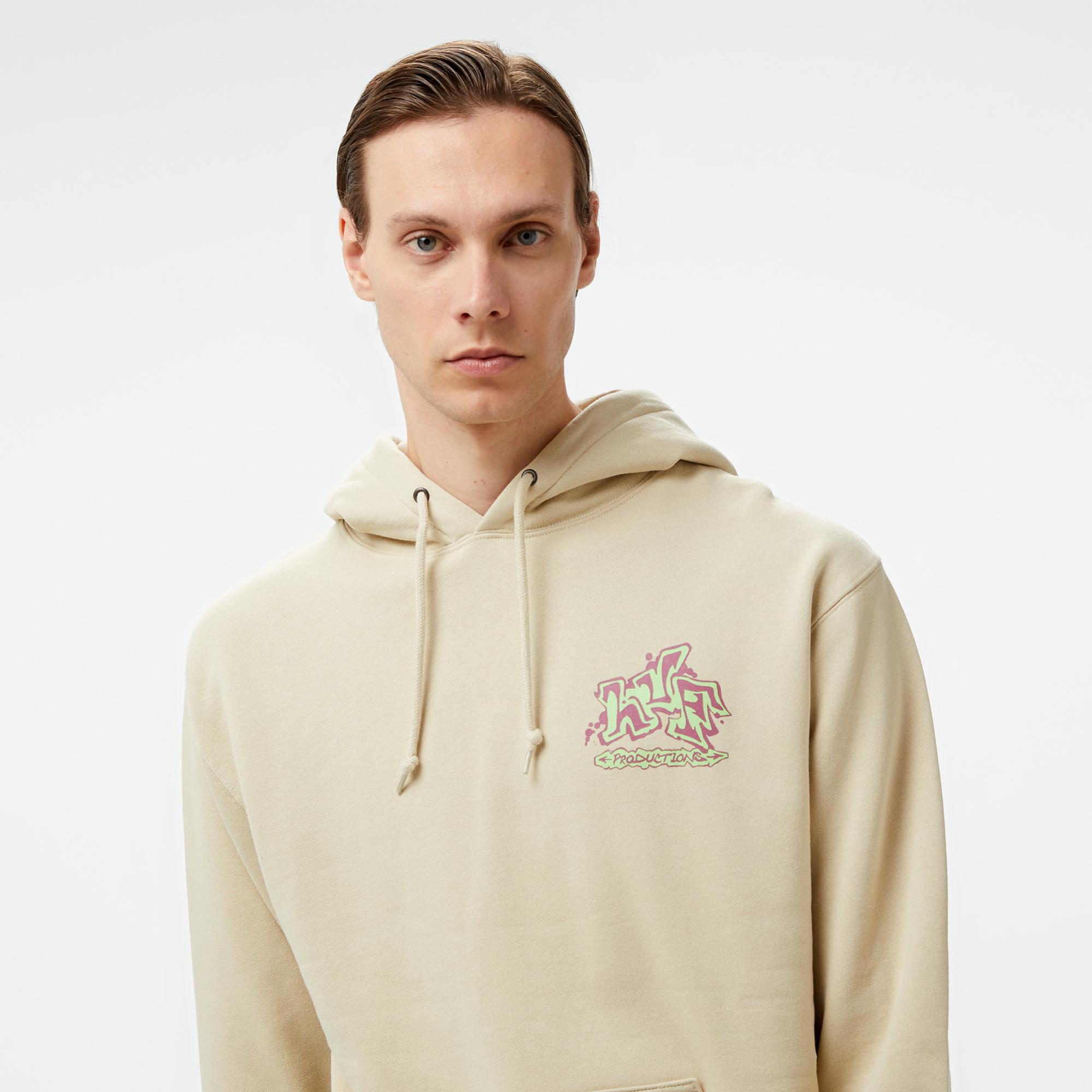Huf Productions P/O Erkek Bej Hoodie