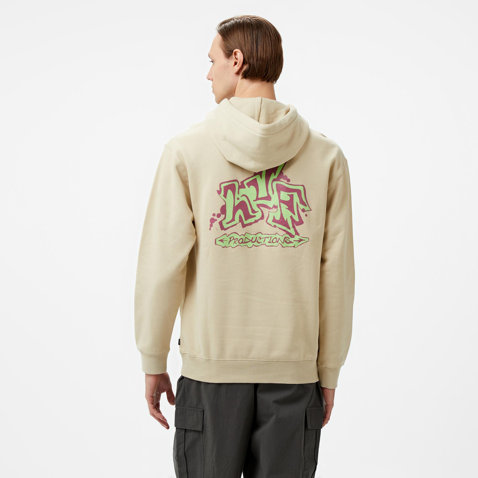 Huf Productions P/O Erkek Bej Hoodie