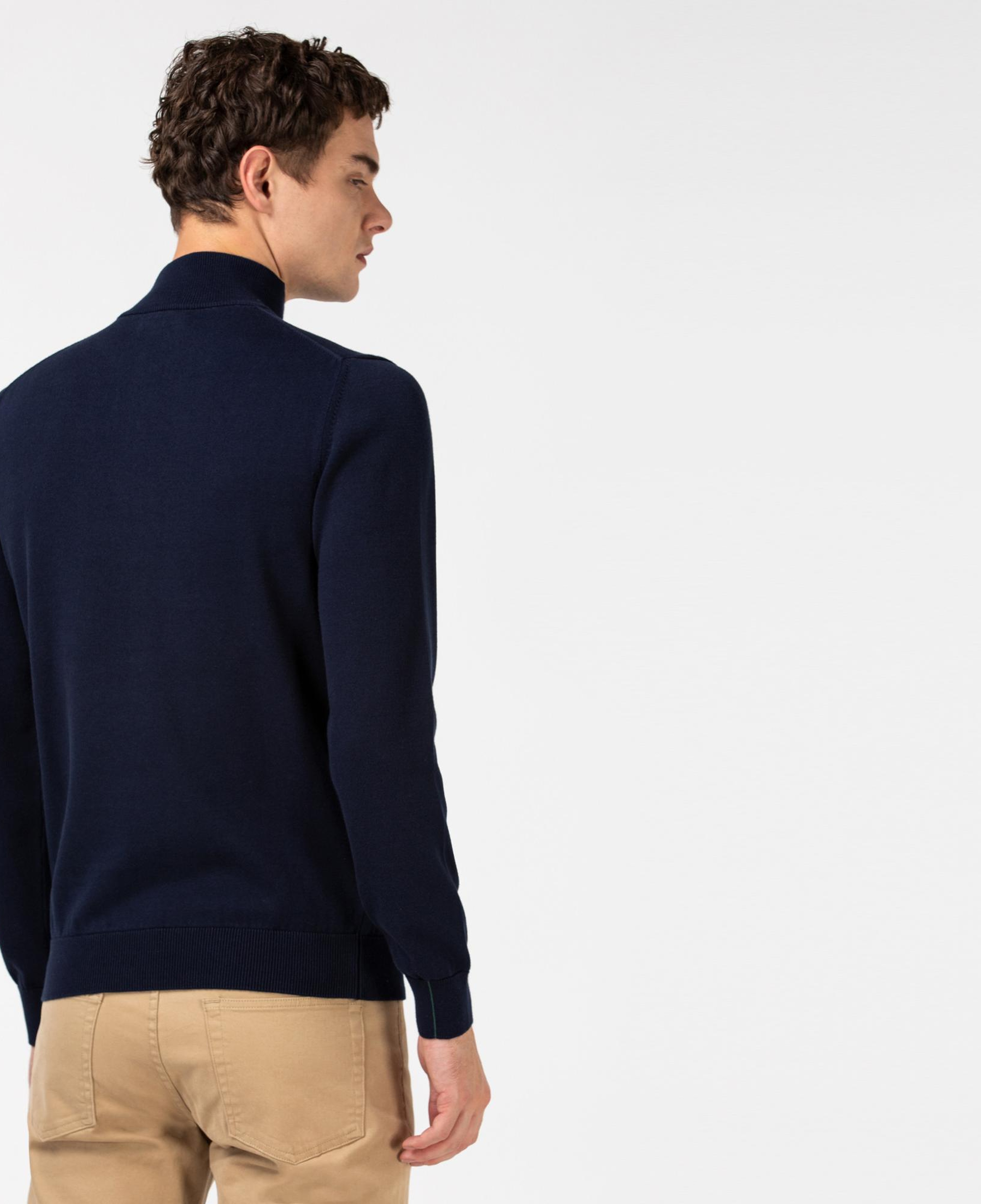 Lacoste Erkek Regular Fit Yarım Fermuarlı Lacivert Kazak