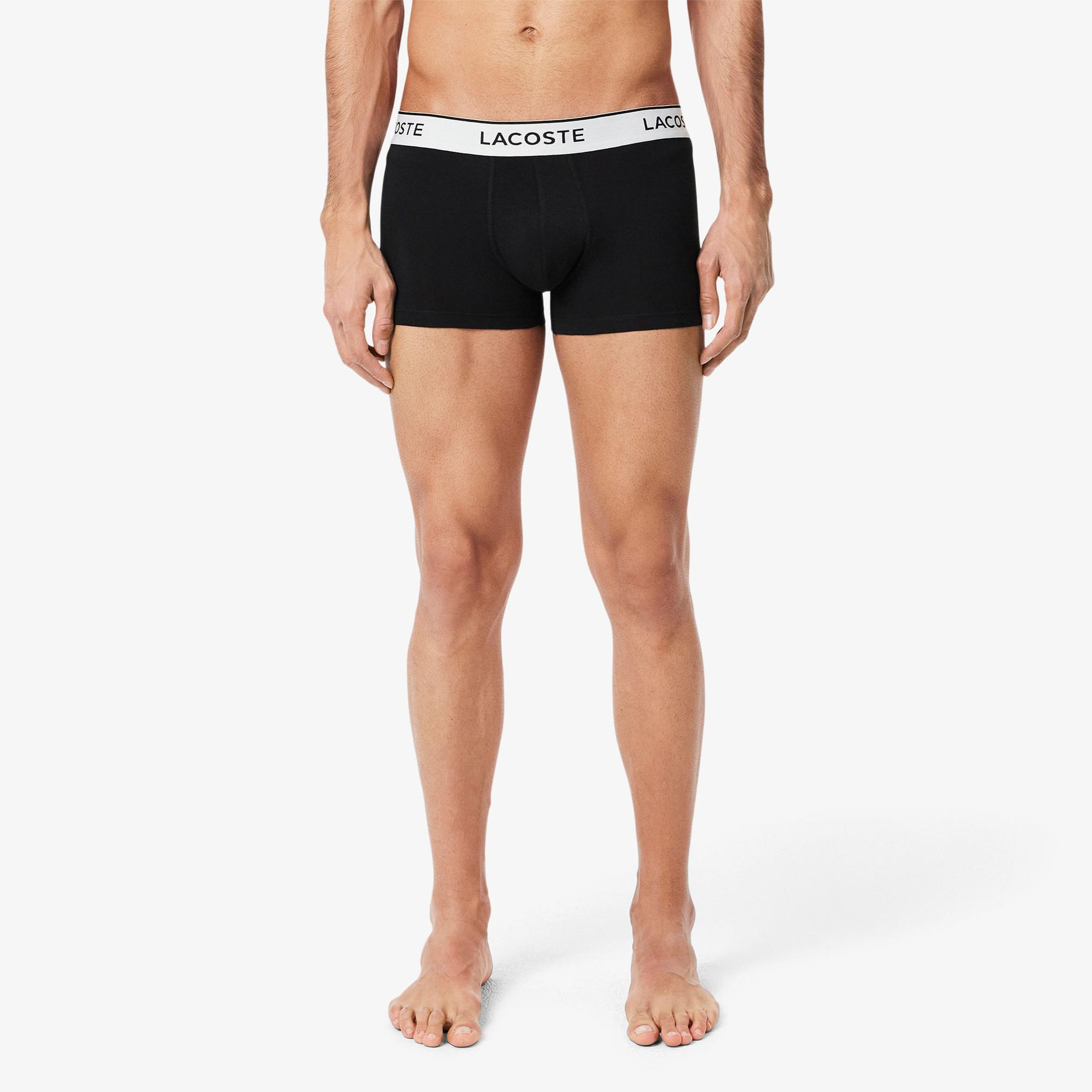 Lacoste Erkek 3'lü Siyah Boxer