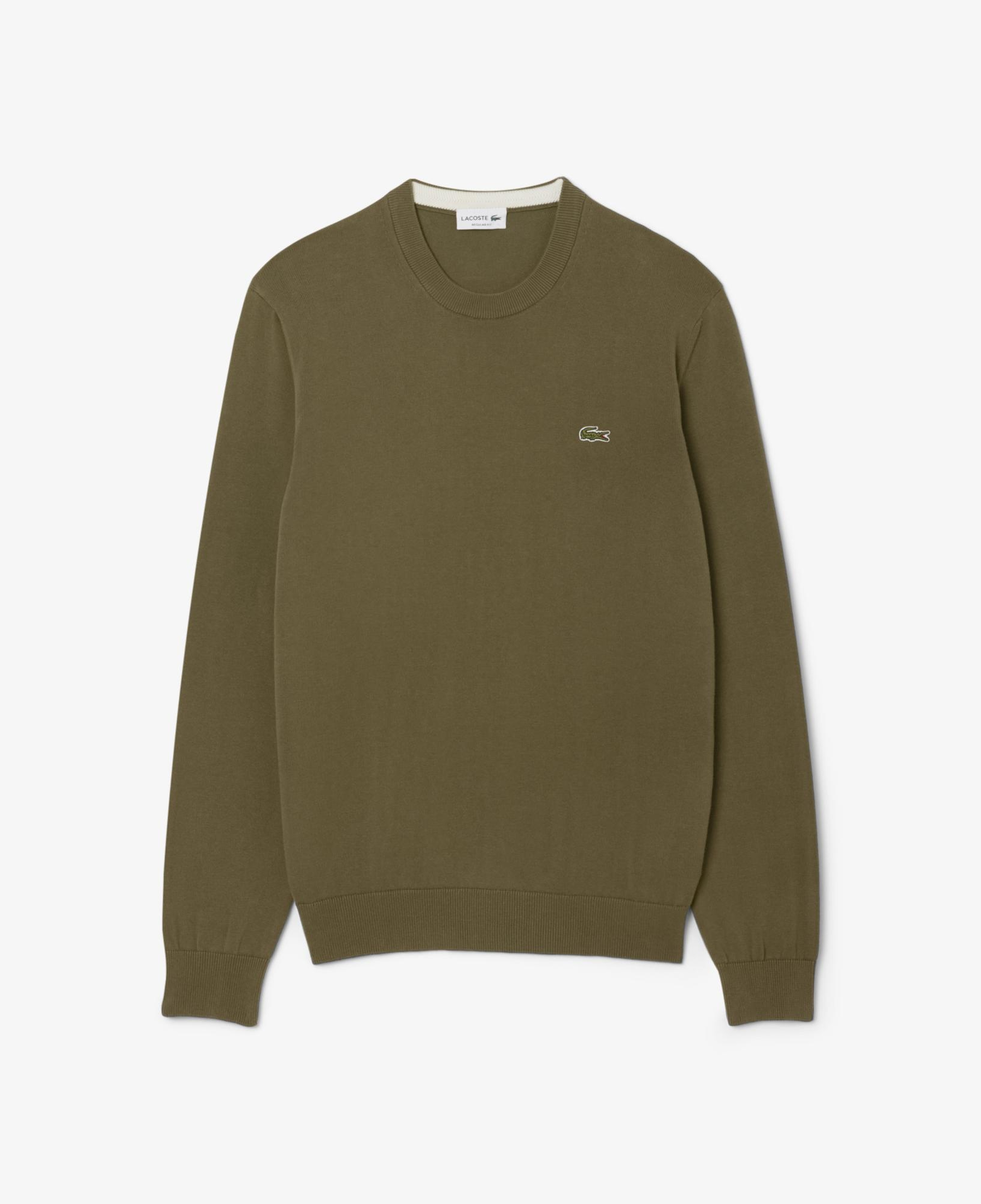 Lacoste Erkek Regular Fit Bisiklet Yaka Haki Kazak