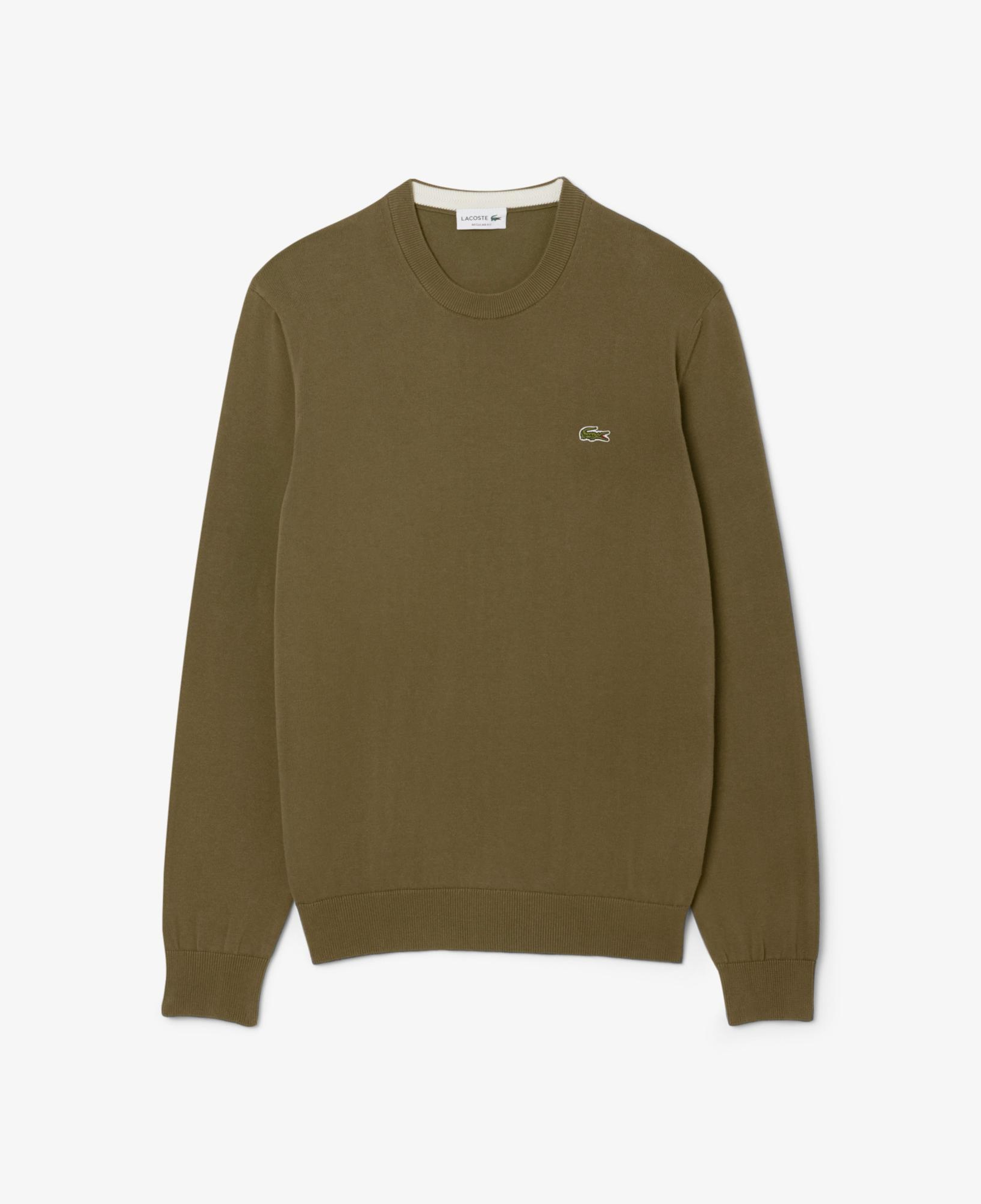 Lacoste Erkek Regular Fit Bisiklet Yaka Haki Kazak