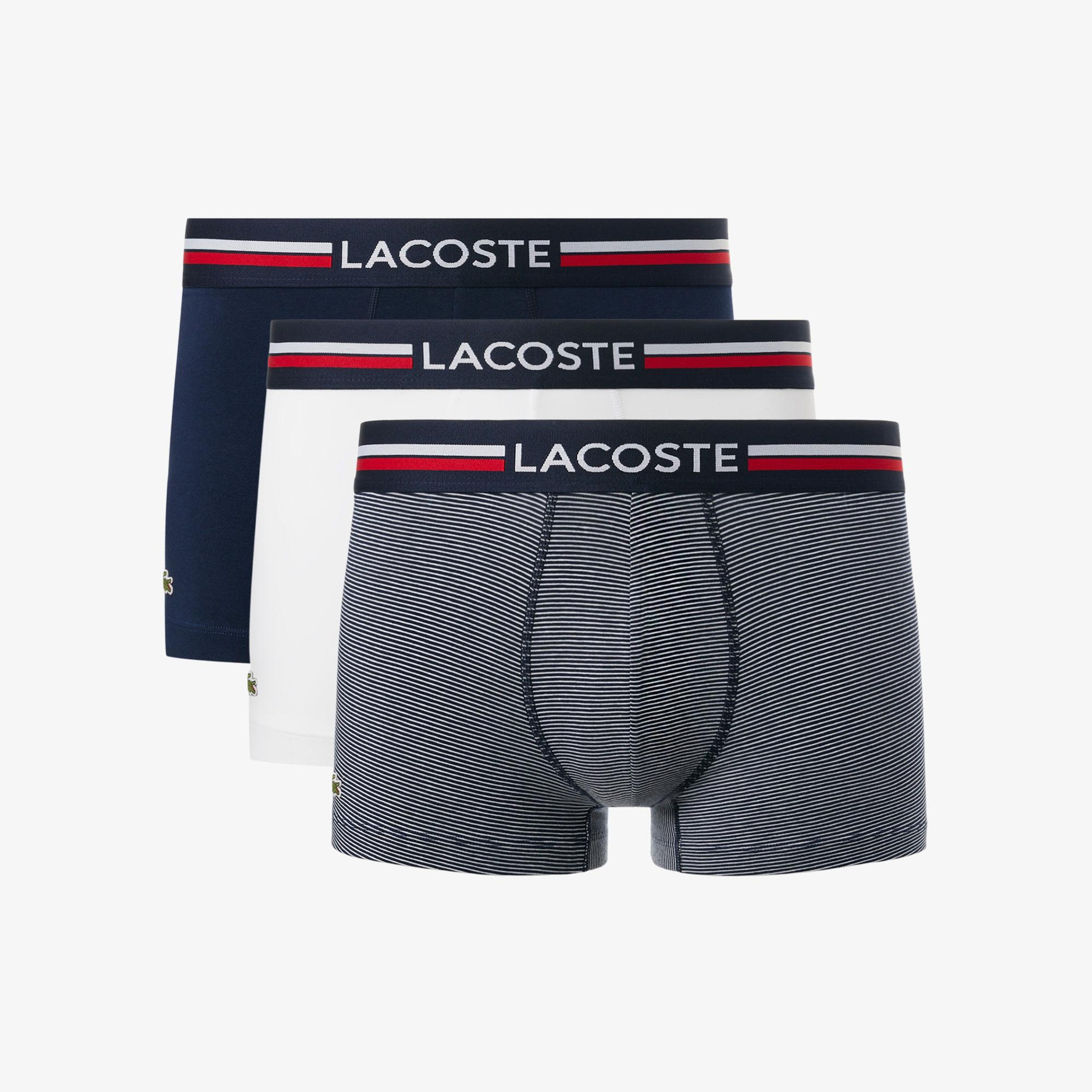 Lacoste Erkek 3'lü Renkli Boxer