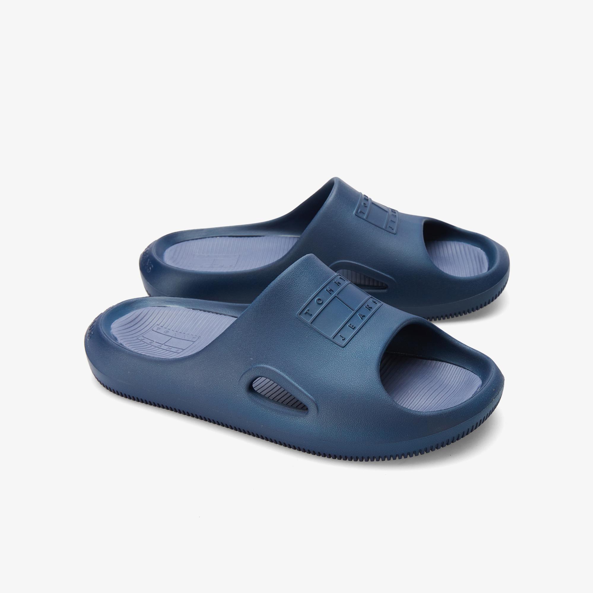 Tommy Hilfiger Logolu Erkek Lacivert Terlik