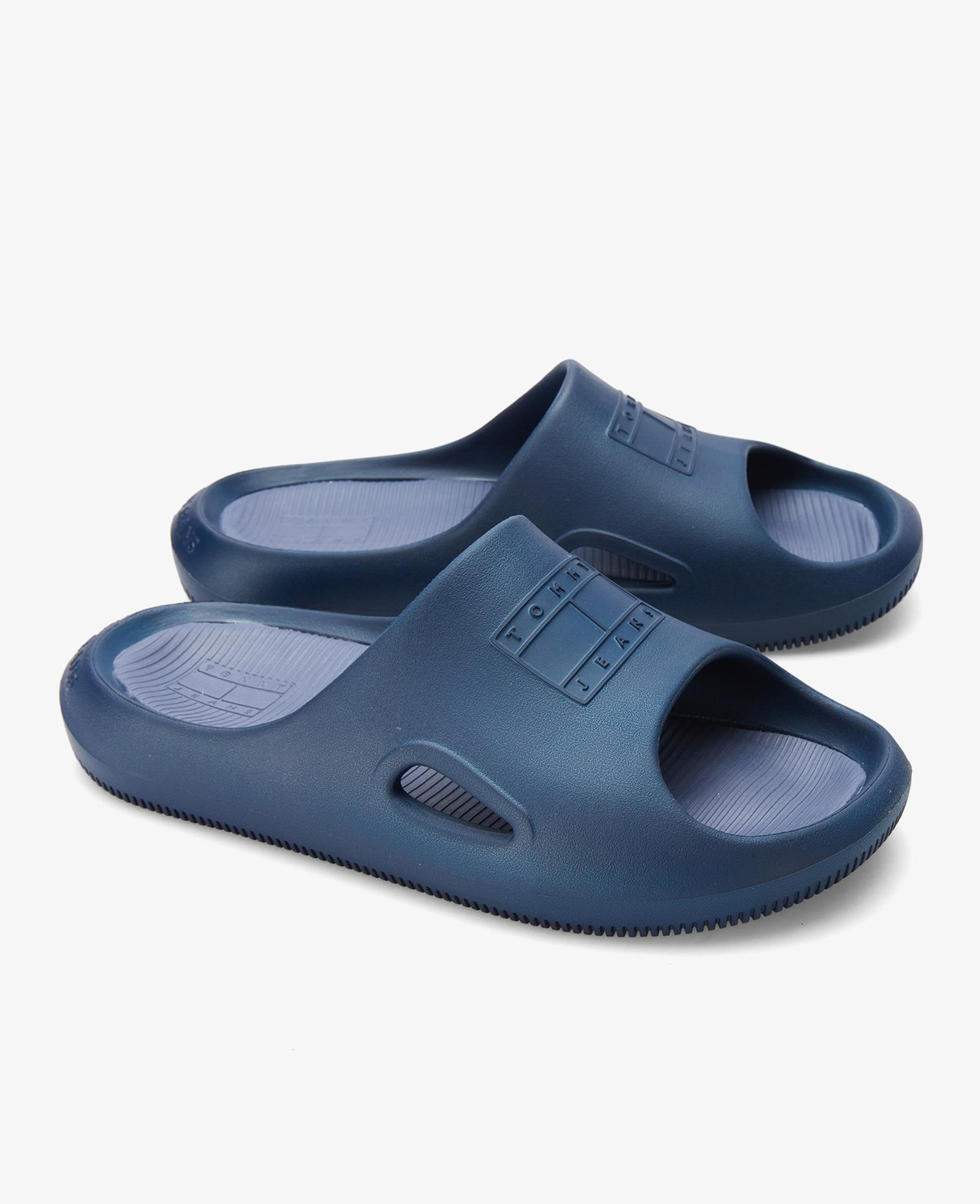 Tommy Hilfiger Logolu Erkek Lacivert Terlik