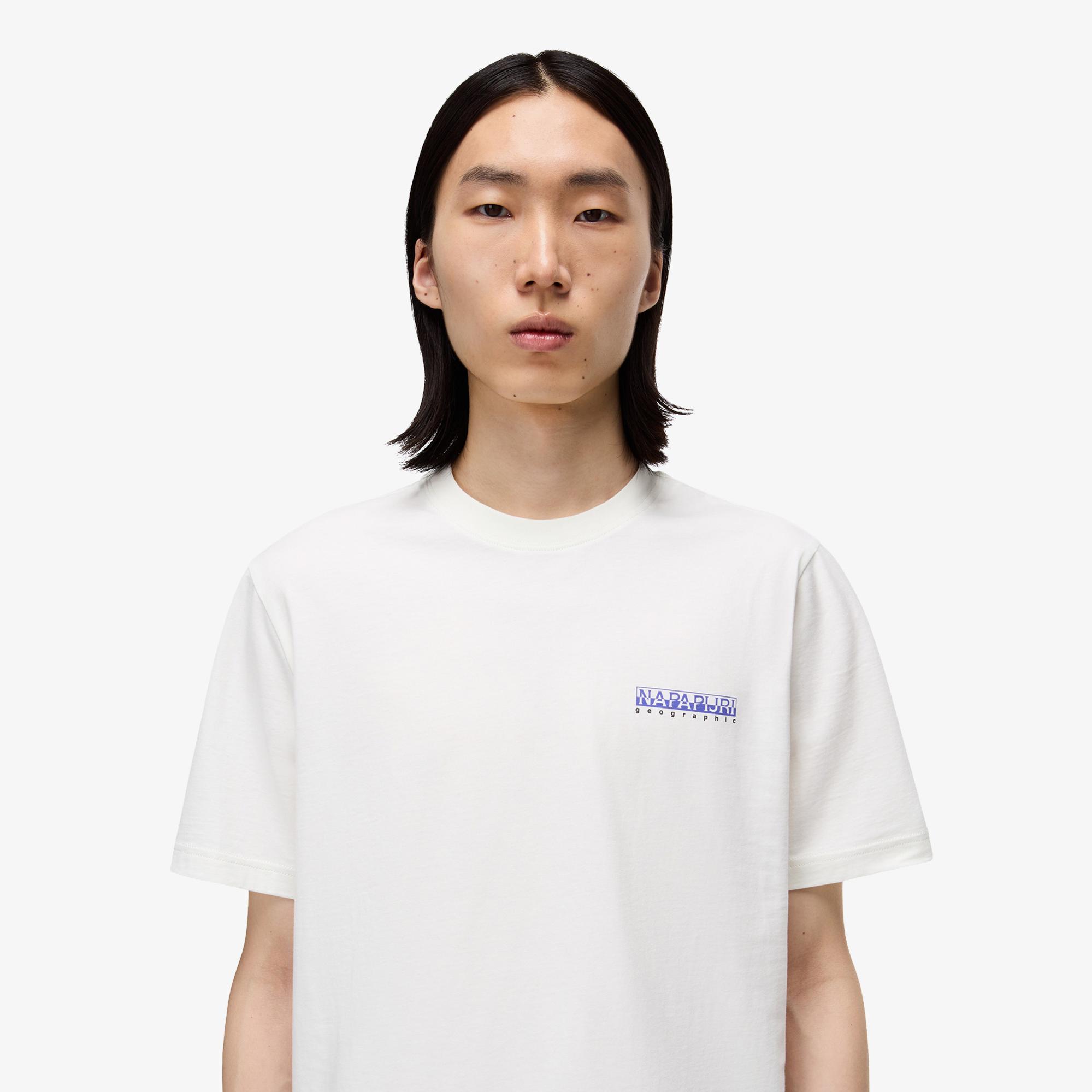 Napapijri S-Guide Erkek Beyaz T-Shirt