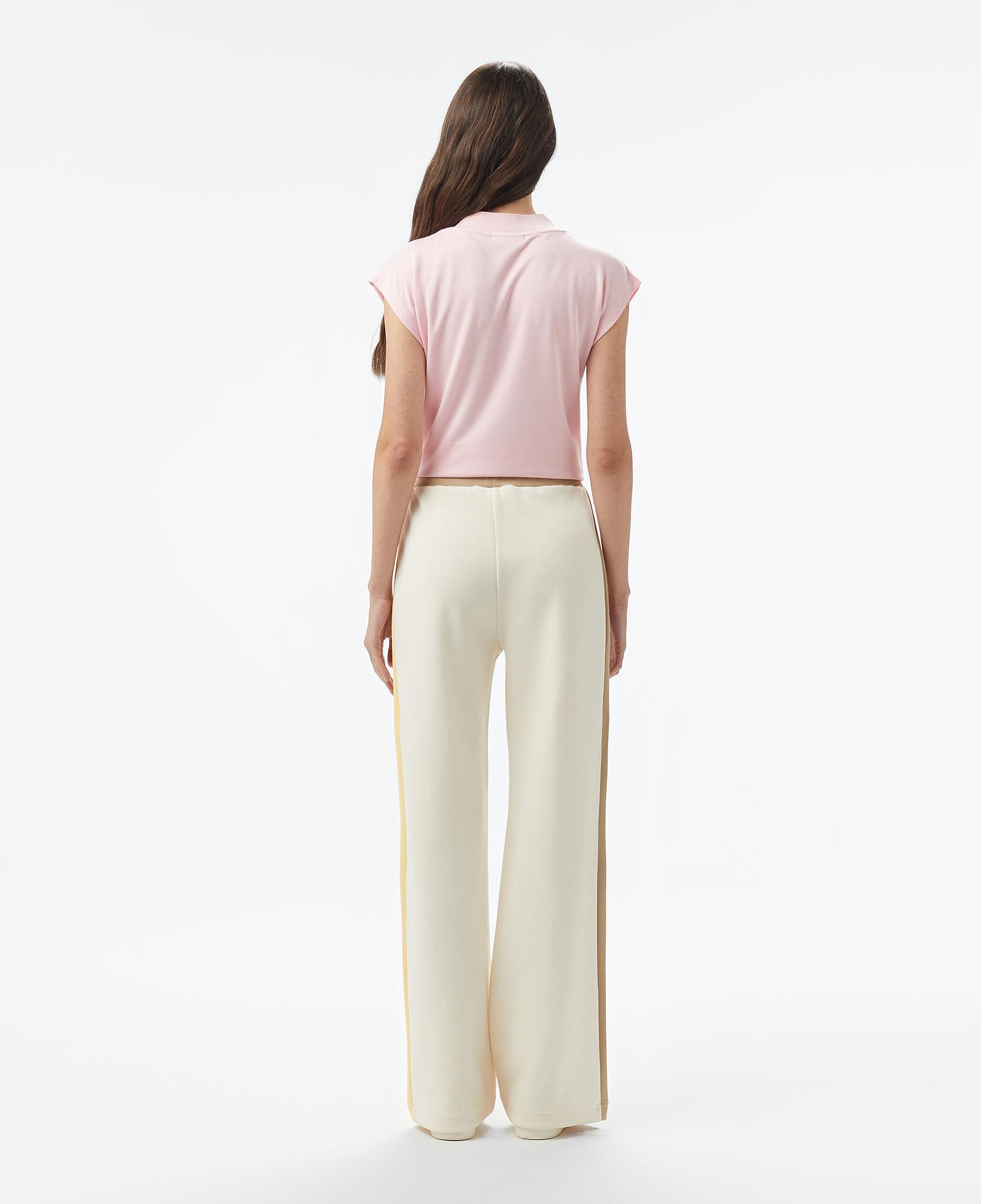 Lacoste Kadın Straight Fit Renk Bloklu Krem Eşofman Altı