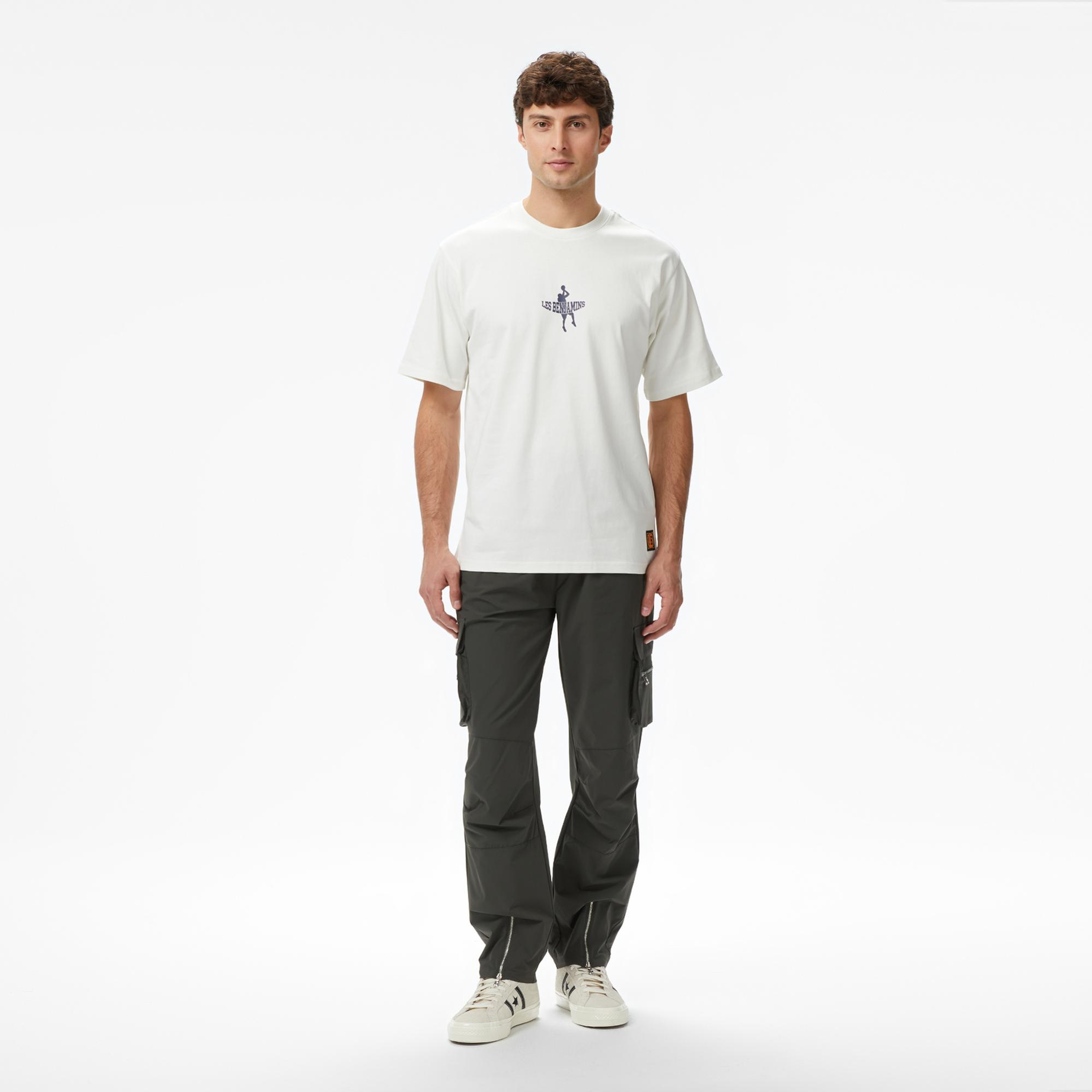 Les Benjamins Essentials 710 Erkek Beyaz T-Shirt