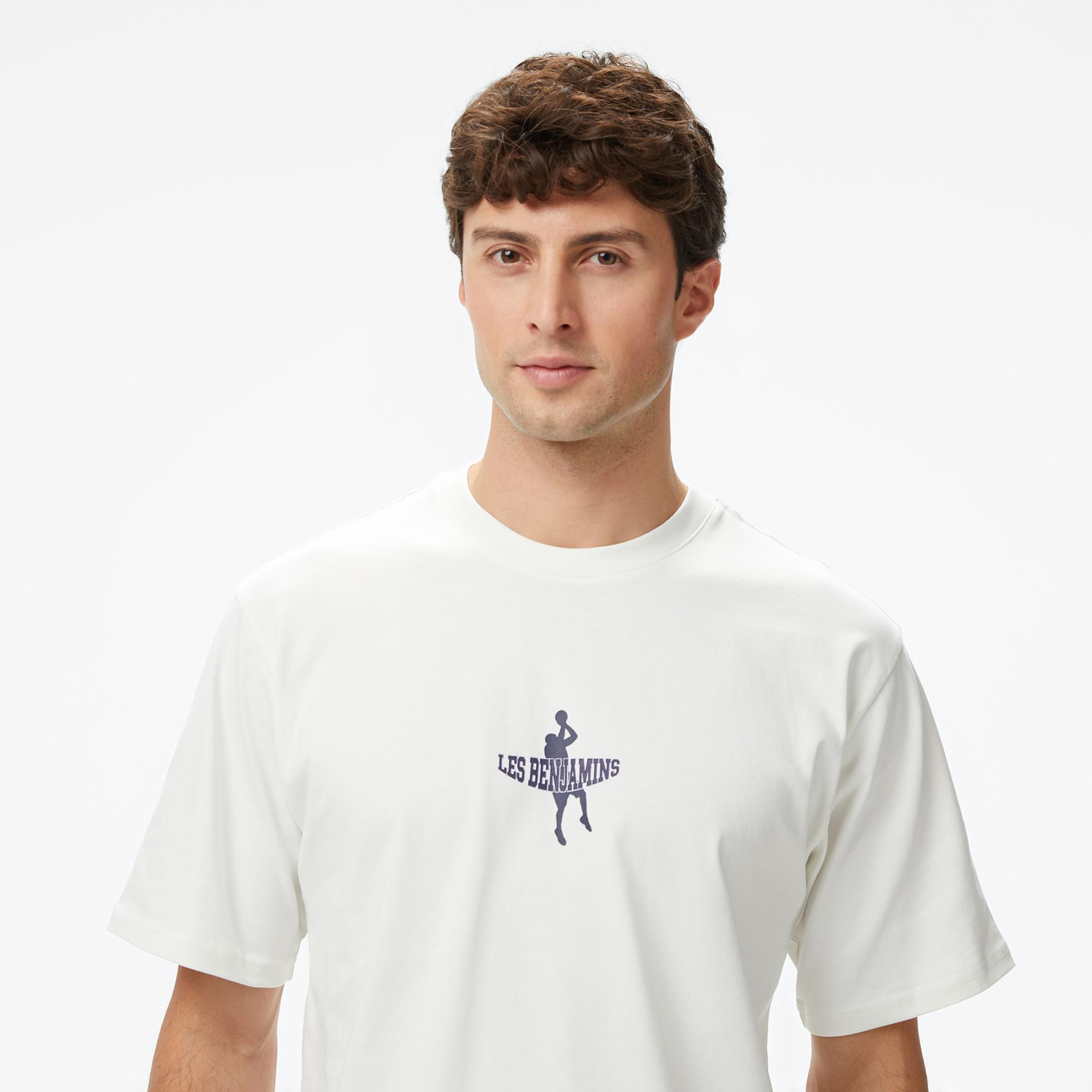 Les Benjamins Essentials 710 Erkek Beyaz T-Shirt