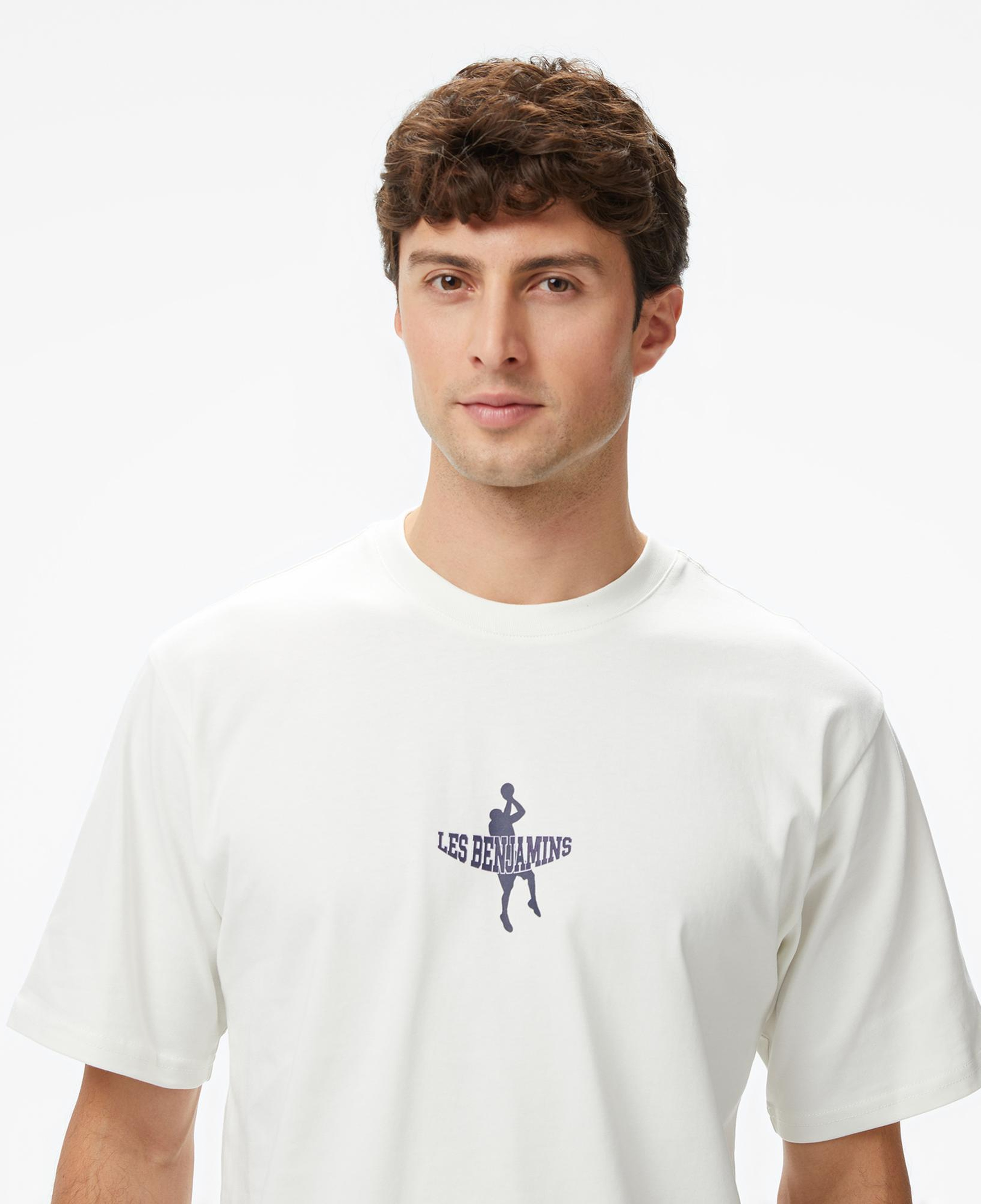 Les Benjamins Essentials 710 Erkek Beyaz T-Shirt
