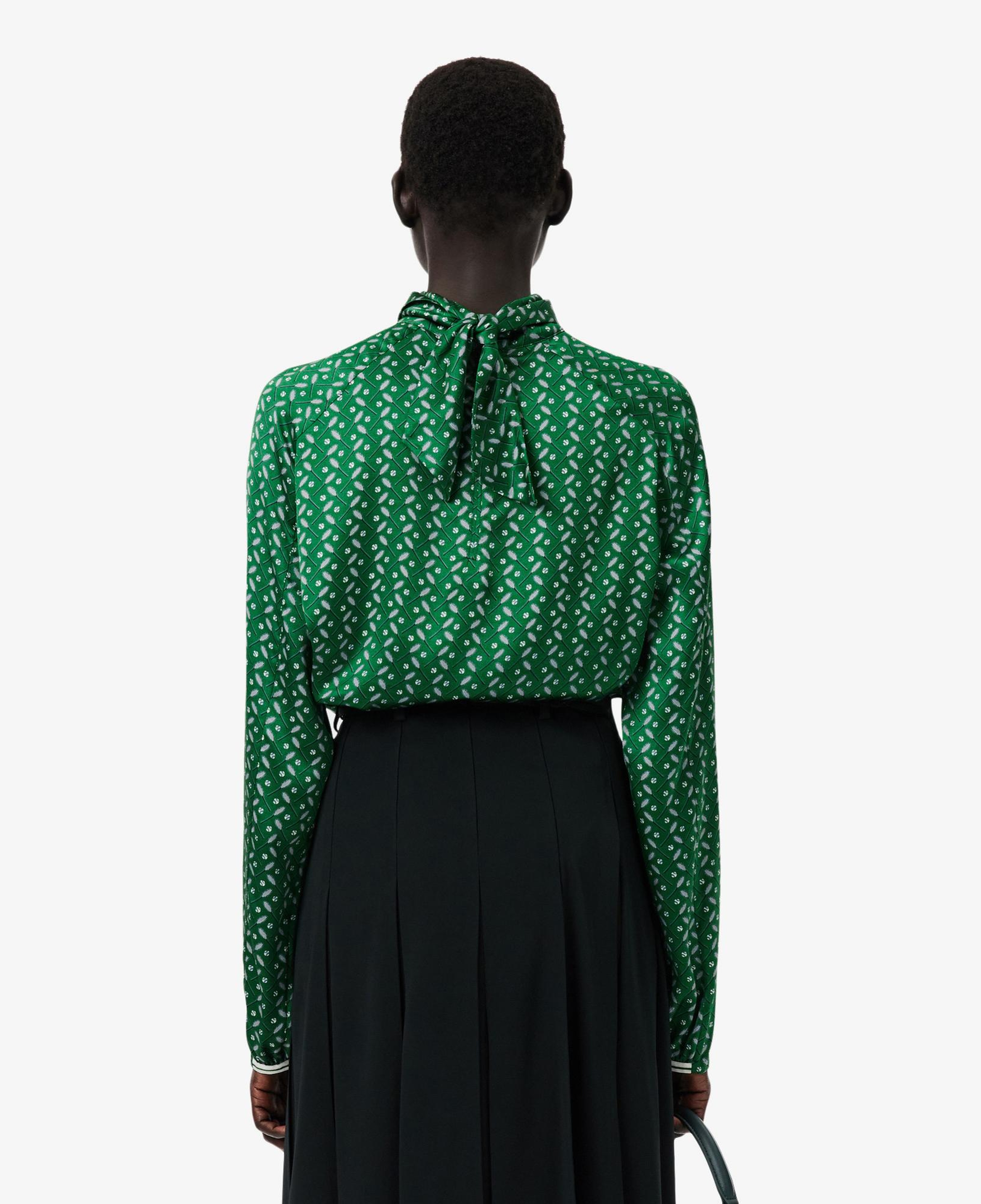 Lacoste Runway Kadın Desenli Yeşil Bluz