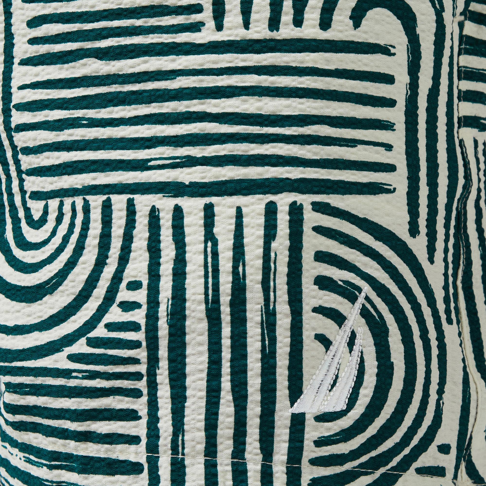 Nautica Erkek Yeşil Regular Fit Desenli Deniz Şortu