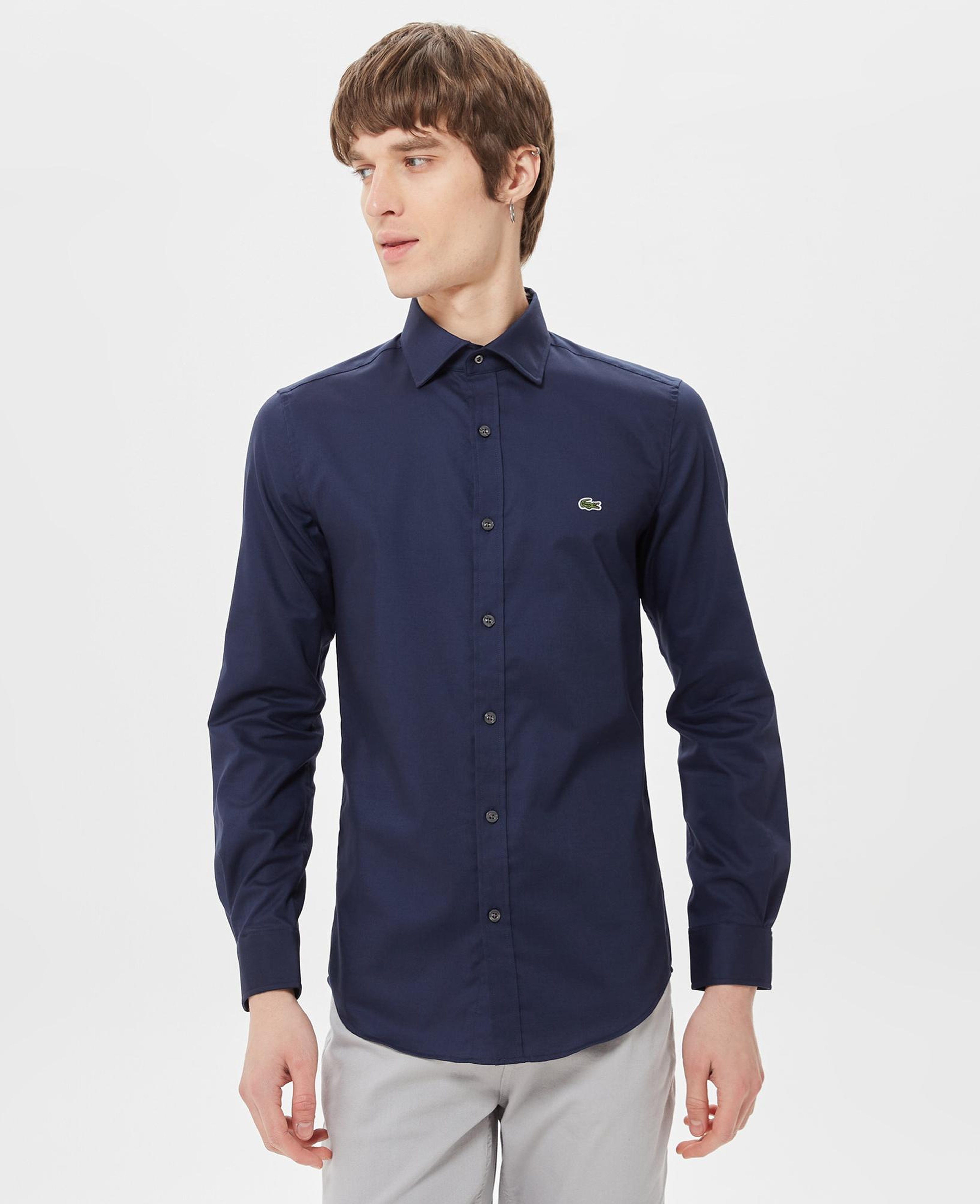 Lacoste Erkek Slim Fit Lacivert Gömlek