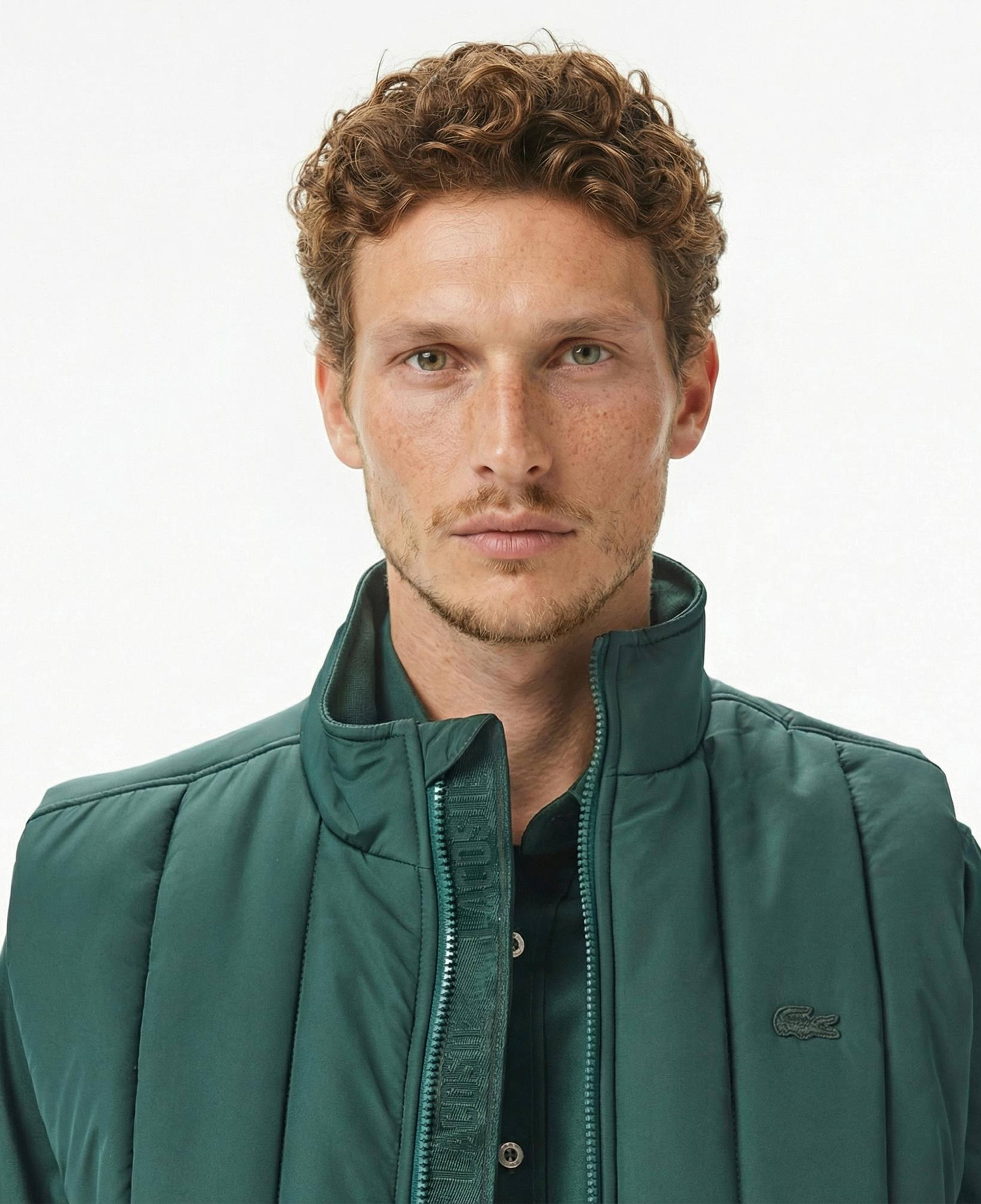 Lacoste Erkek Dik Yaka Koyu Yeşil Yelek