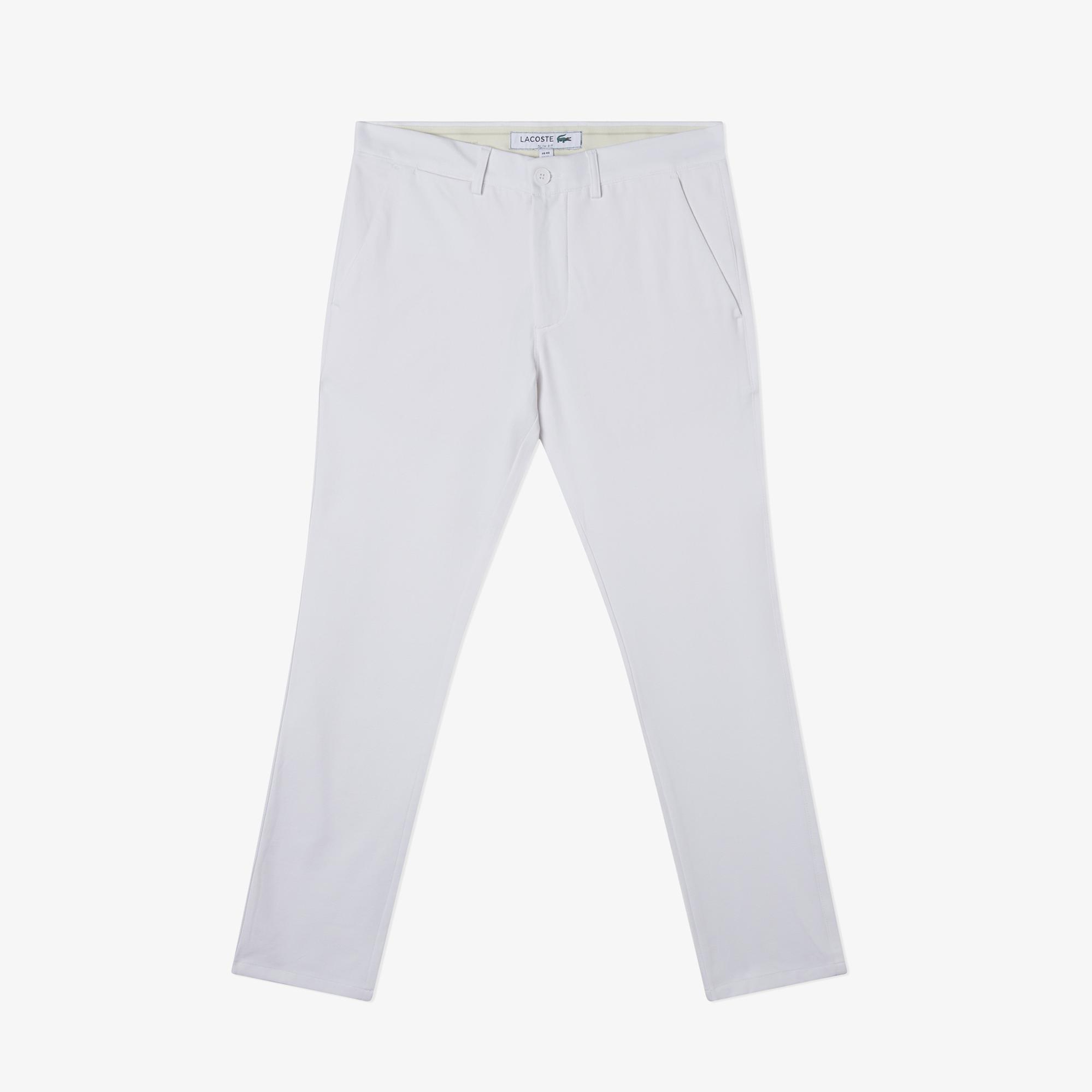 Lacoste Erkek Slim Fit Chino Beyaz Pantolon