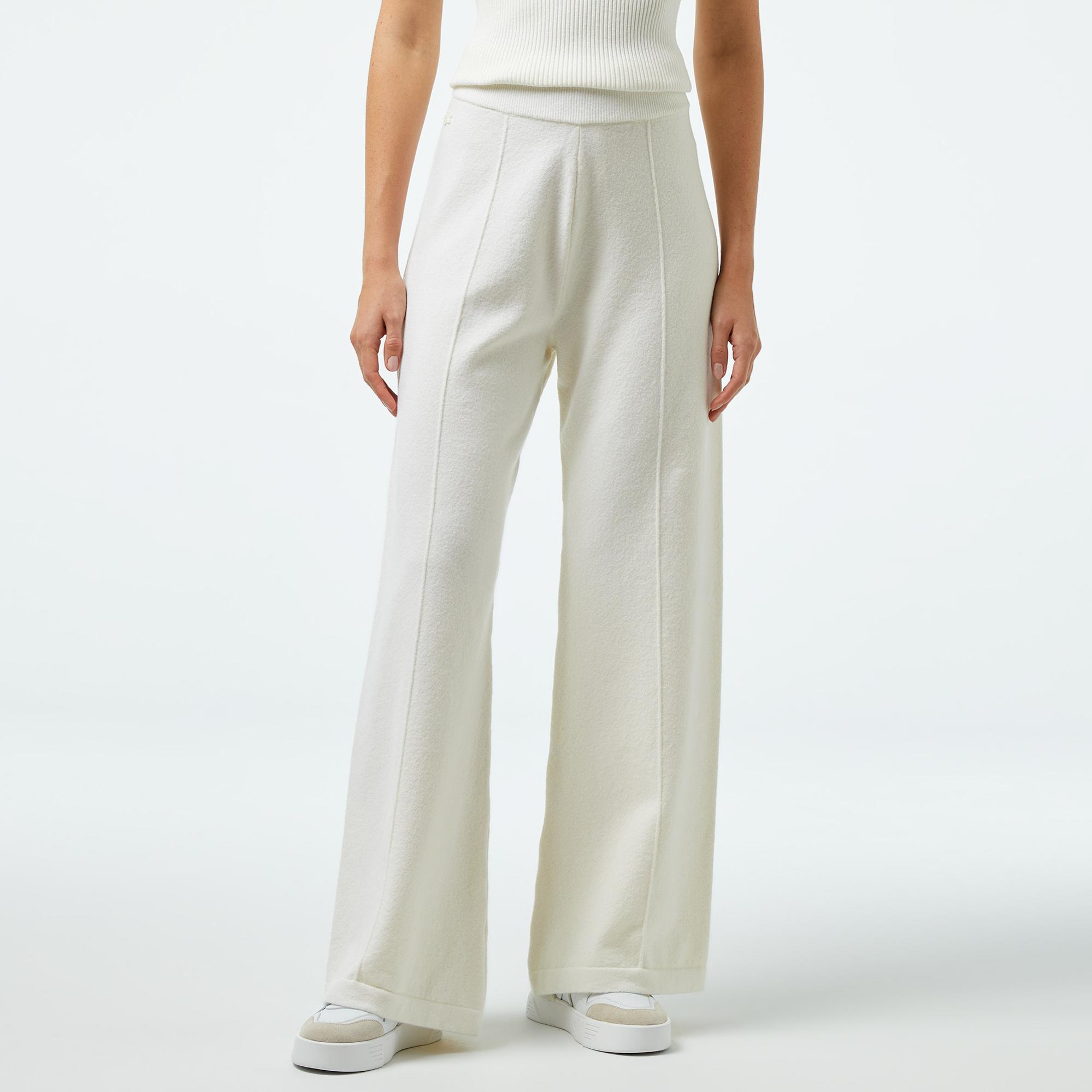 Lacoste Kadın Relaxed Fit Beyaz Pantolon