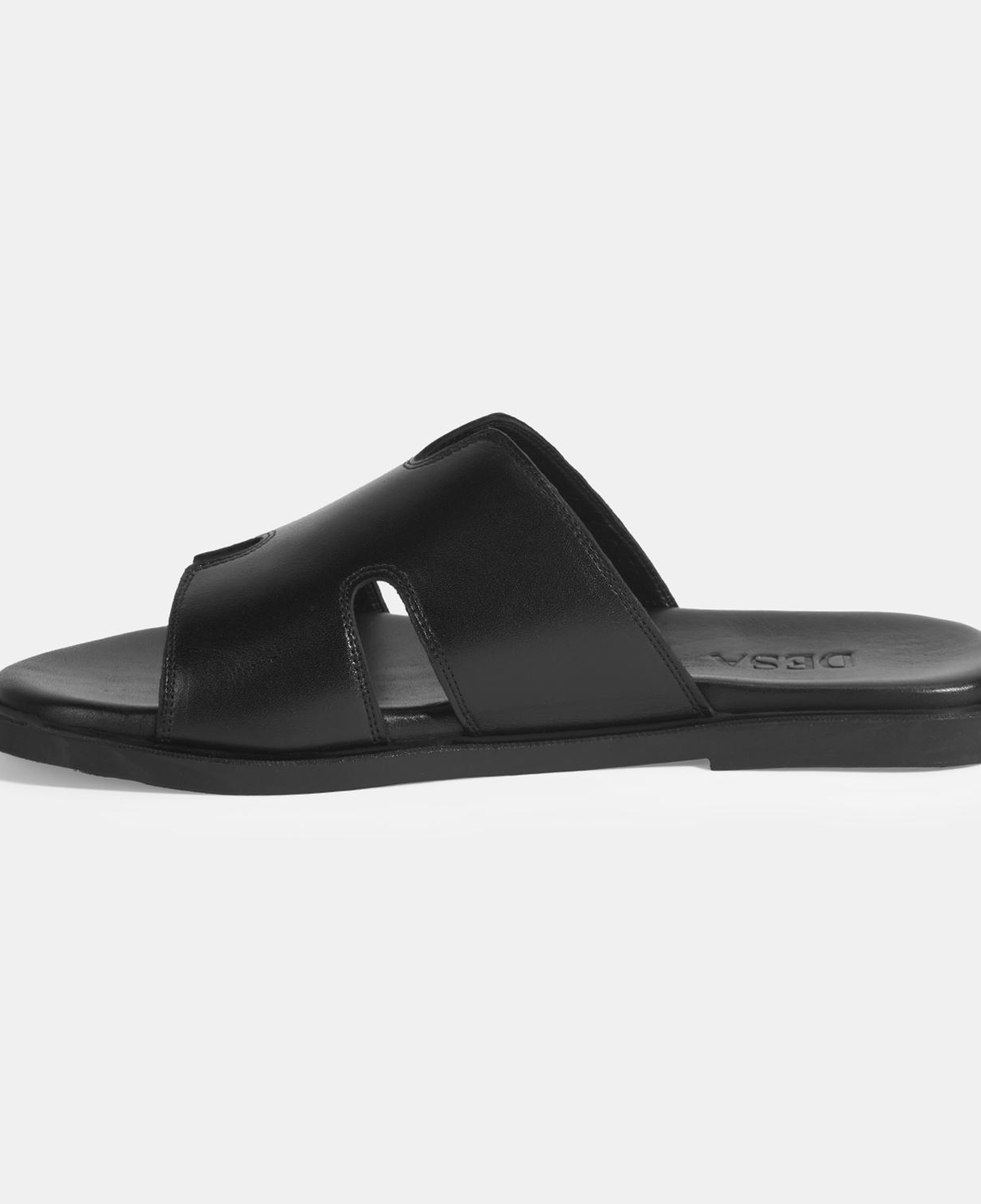 Erkek Siyah Deri Terlik