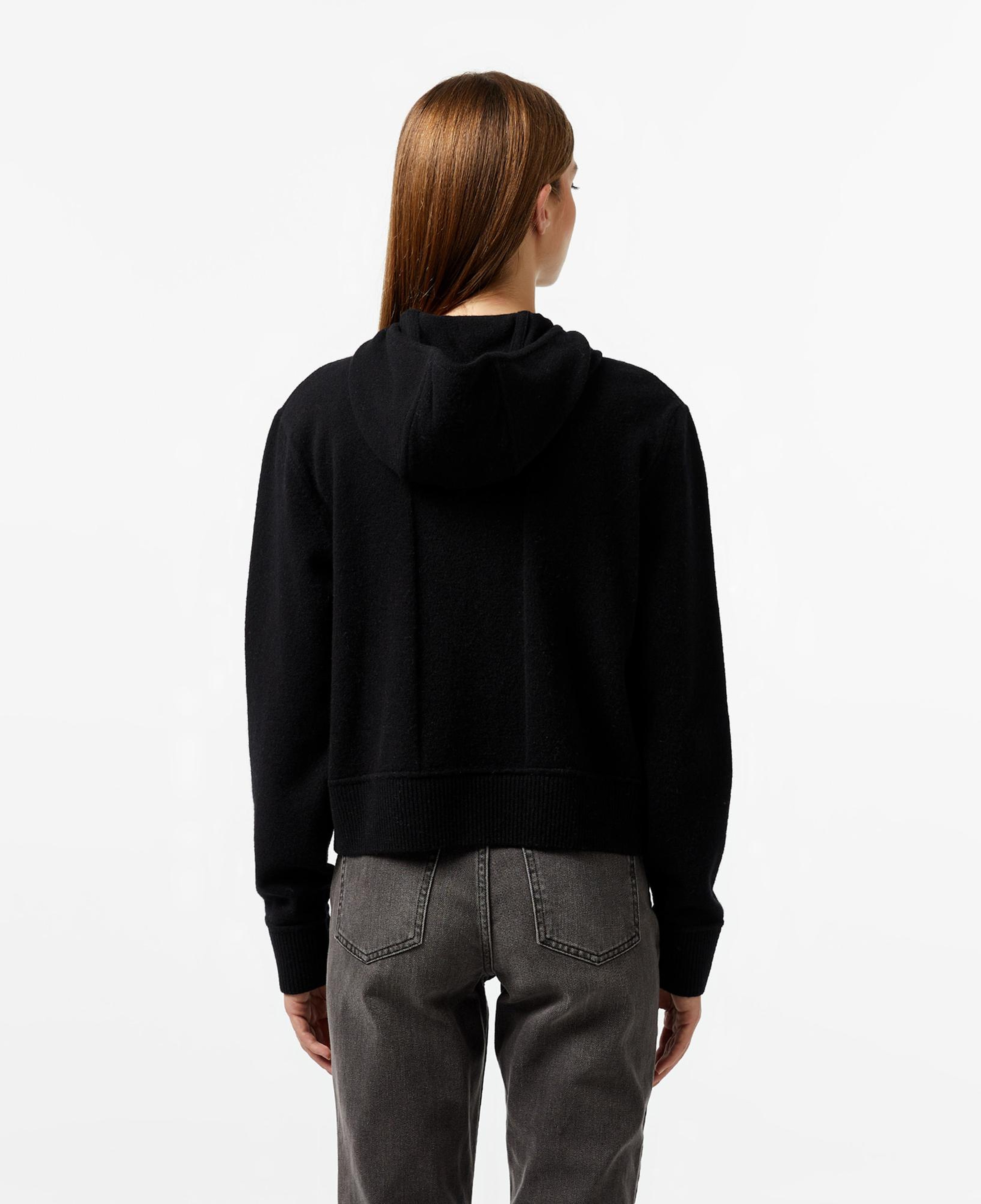 Lacoste Kadın Relaxed Fit Kapüşonlu Siyah Hırka