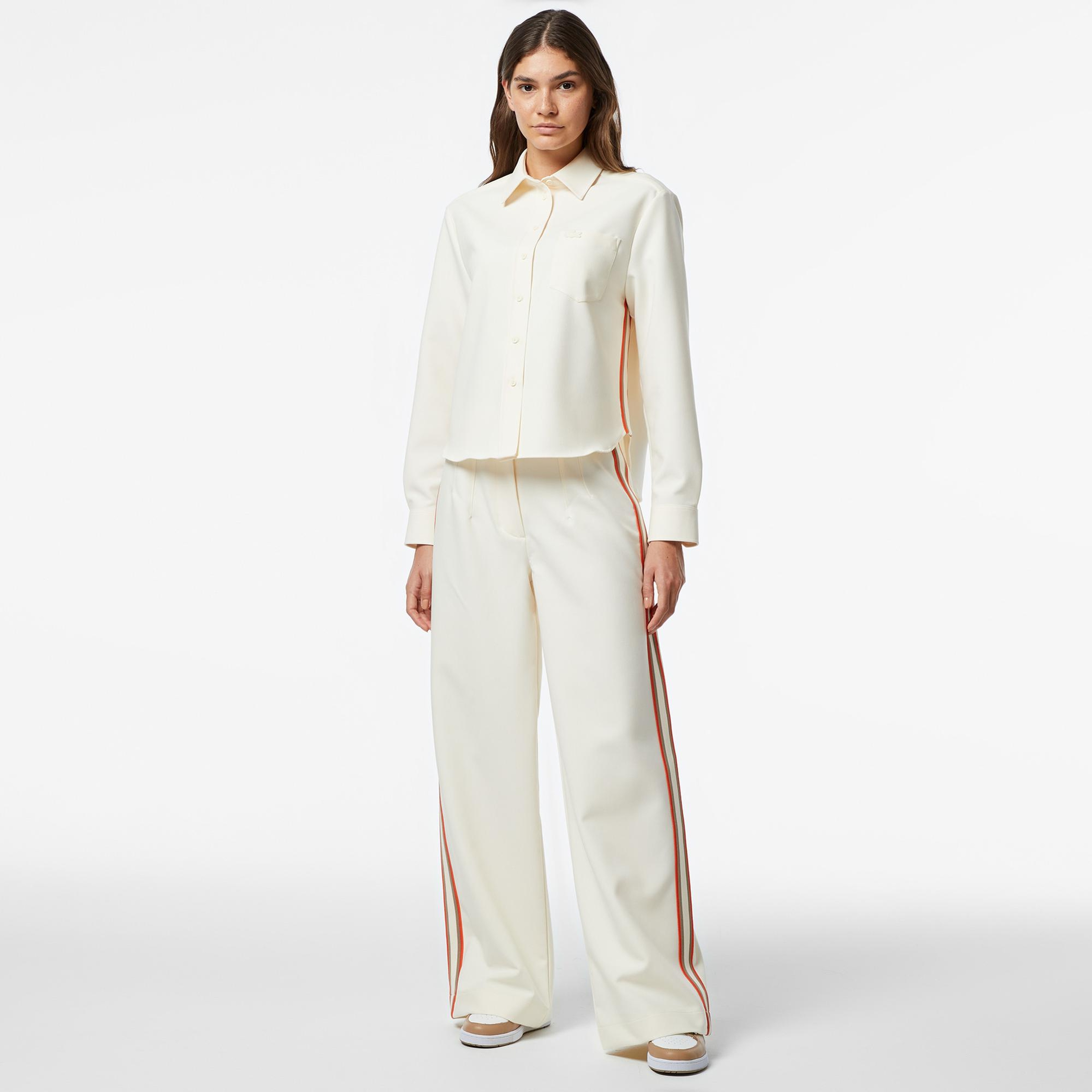 Lacoste Kadın Regular Fit Bej Pantolon