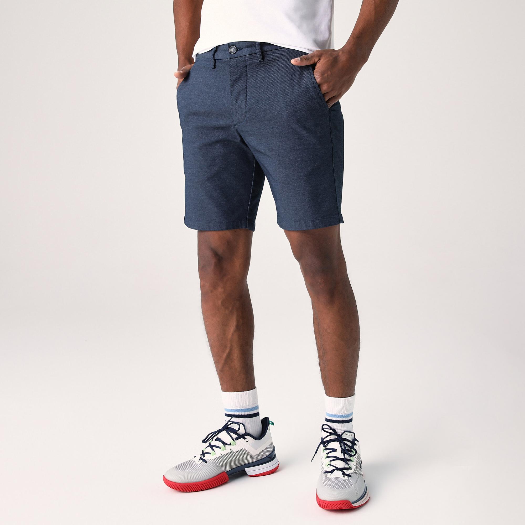 Erkek Slim Fit Lacivert Bermuda Şort