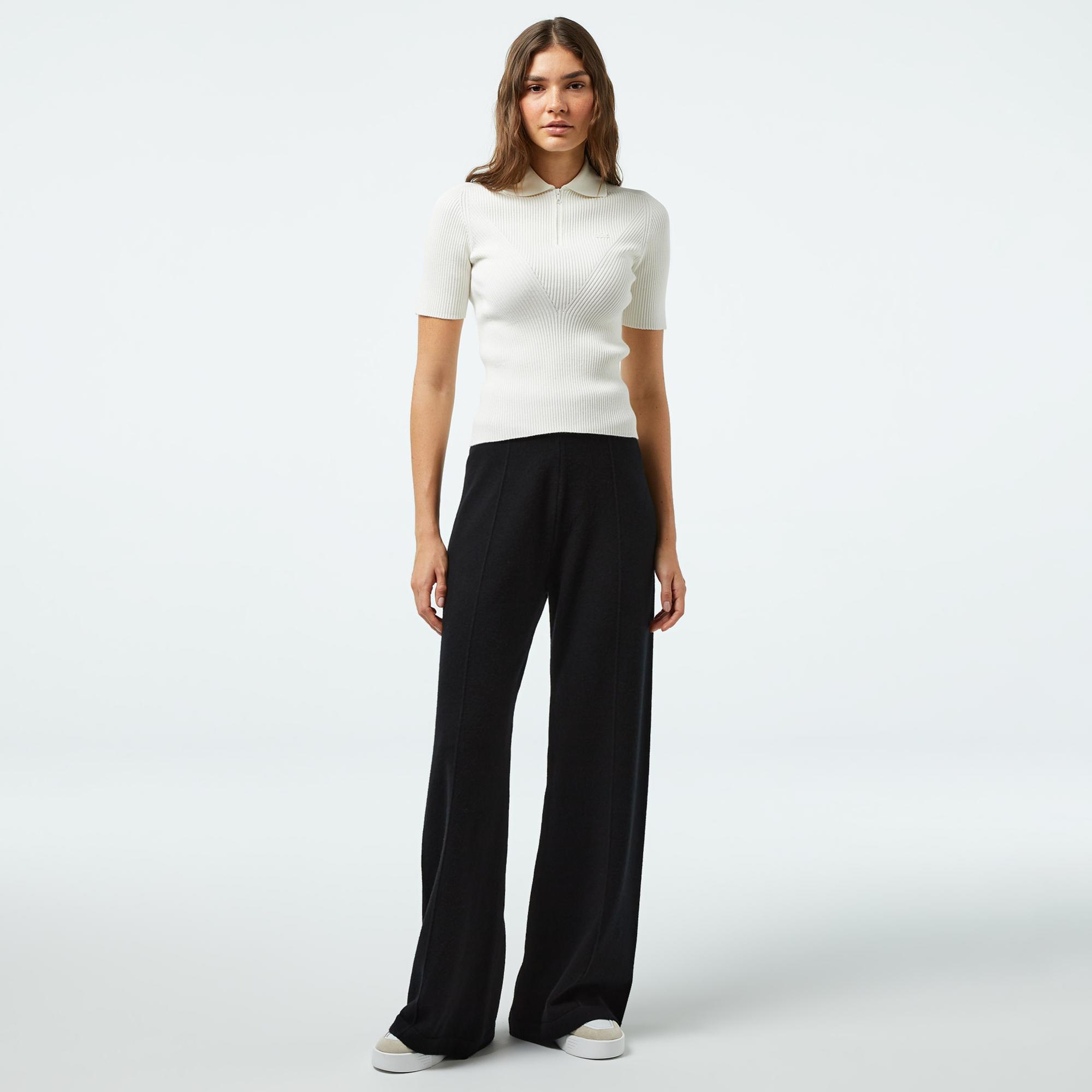 Lacoste Kadın Relaxed Fit Siyah Pantolon