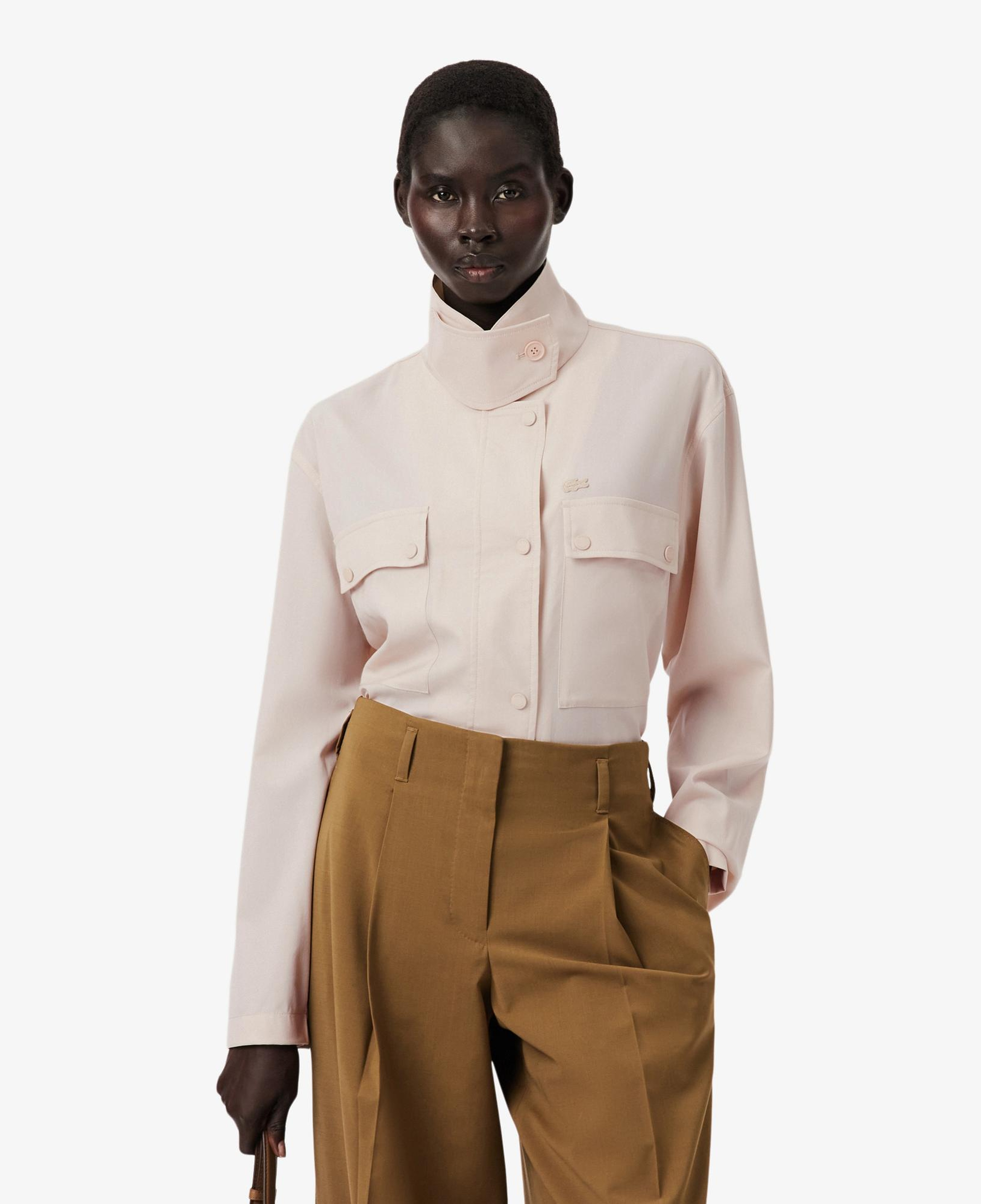 Lacoste Runway Kadın Dik Yaka Kahverengi Ceket