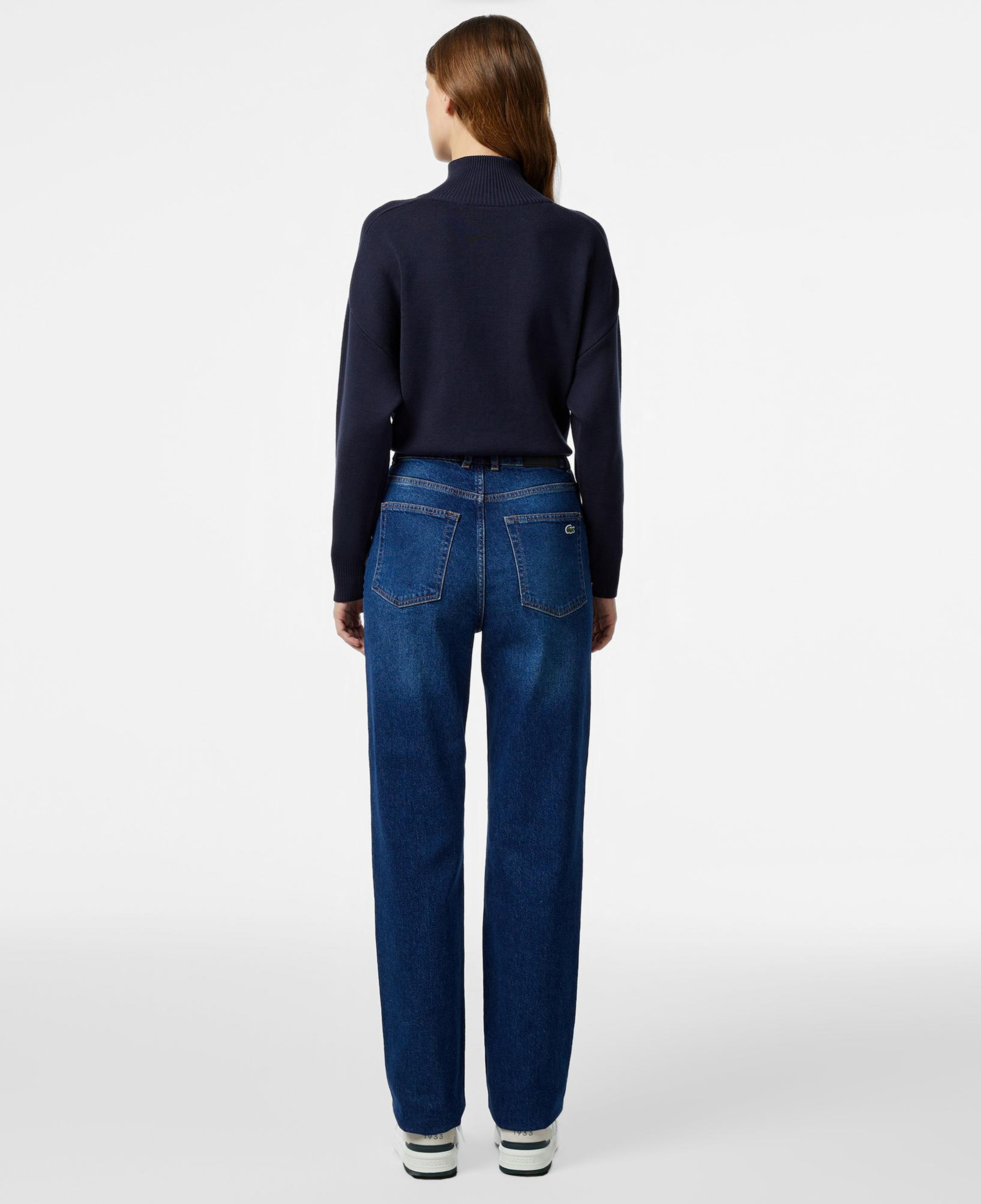 Lacoste Kadın Regular Fit Mavi Jean Pantolon