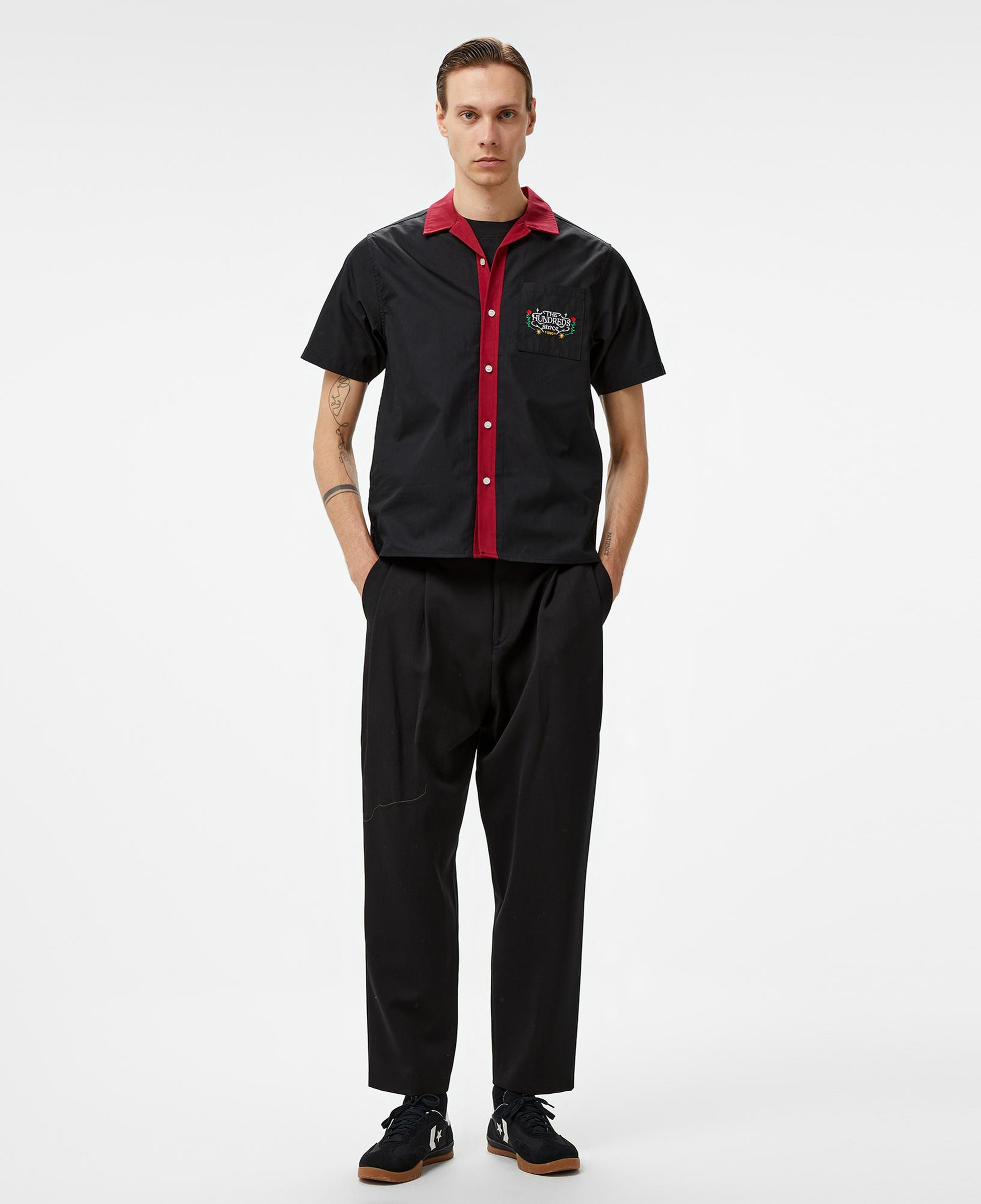 The Hundreds Giles SS Woven Erkek Siyah Gömlek