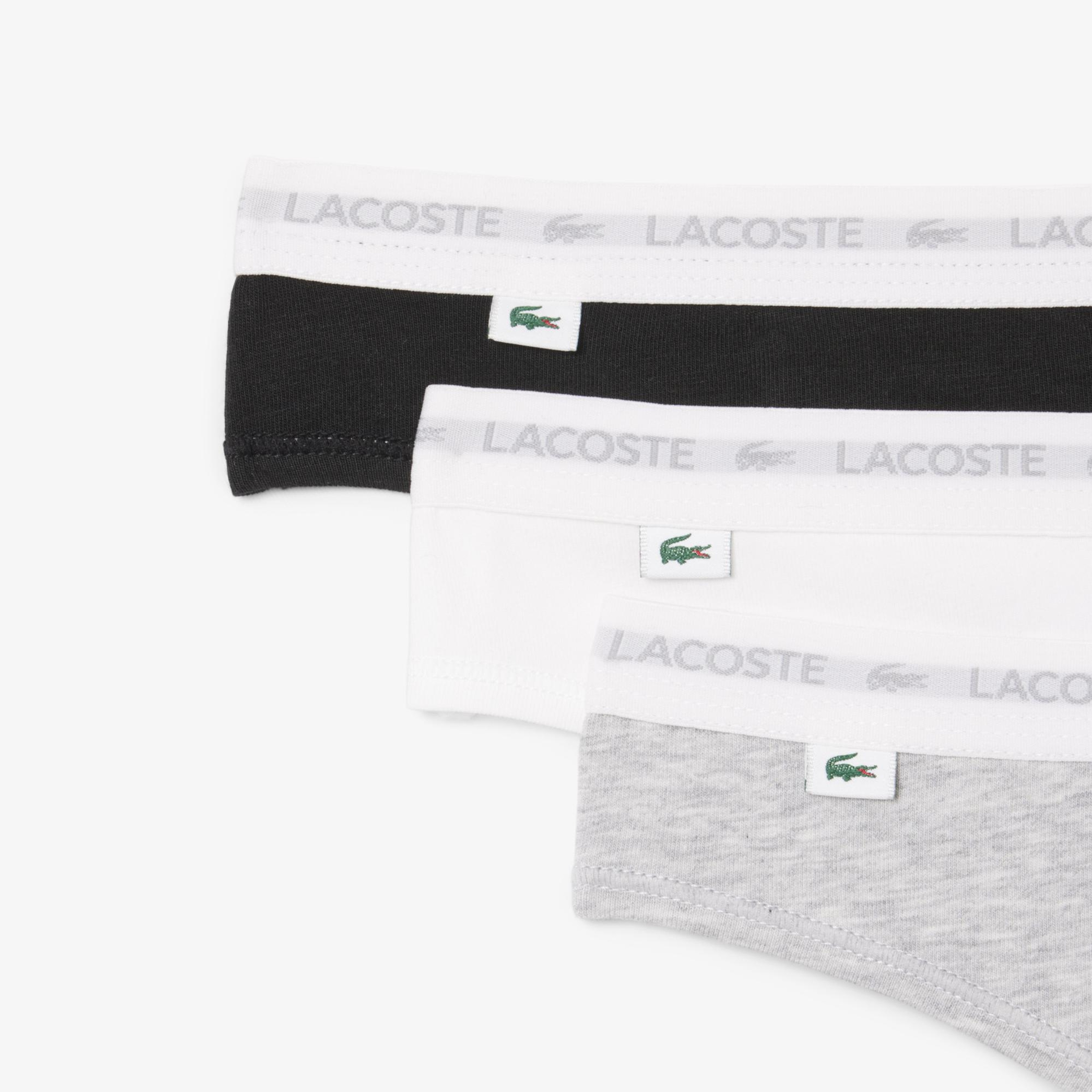Lacoste Kadın Regular Fit 3'lü Renkli Külot