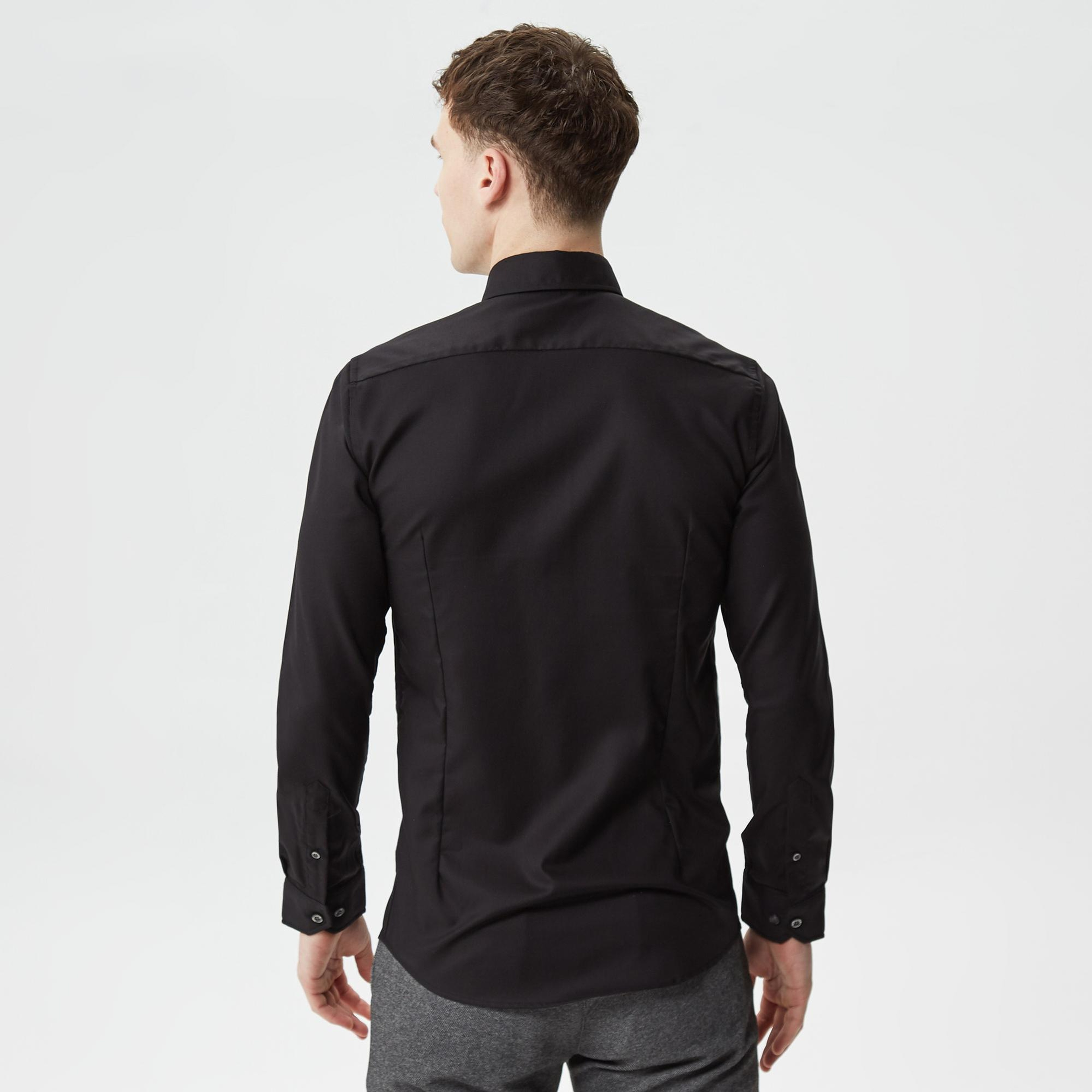 Lacoste Erkek Slim Fit Siyah Gömlek