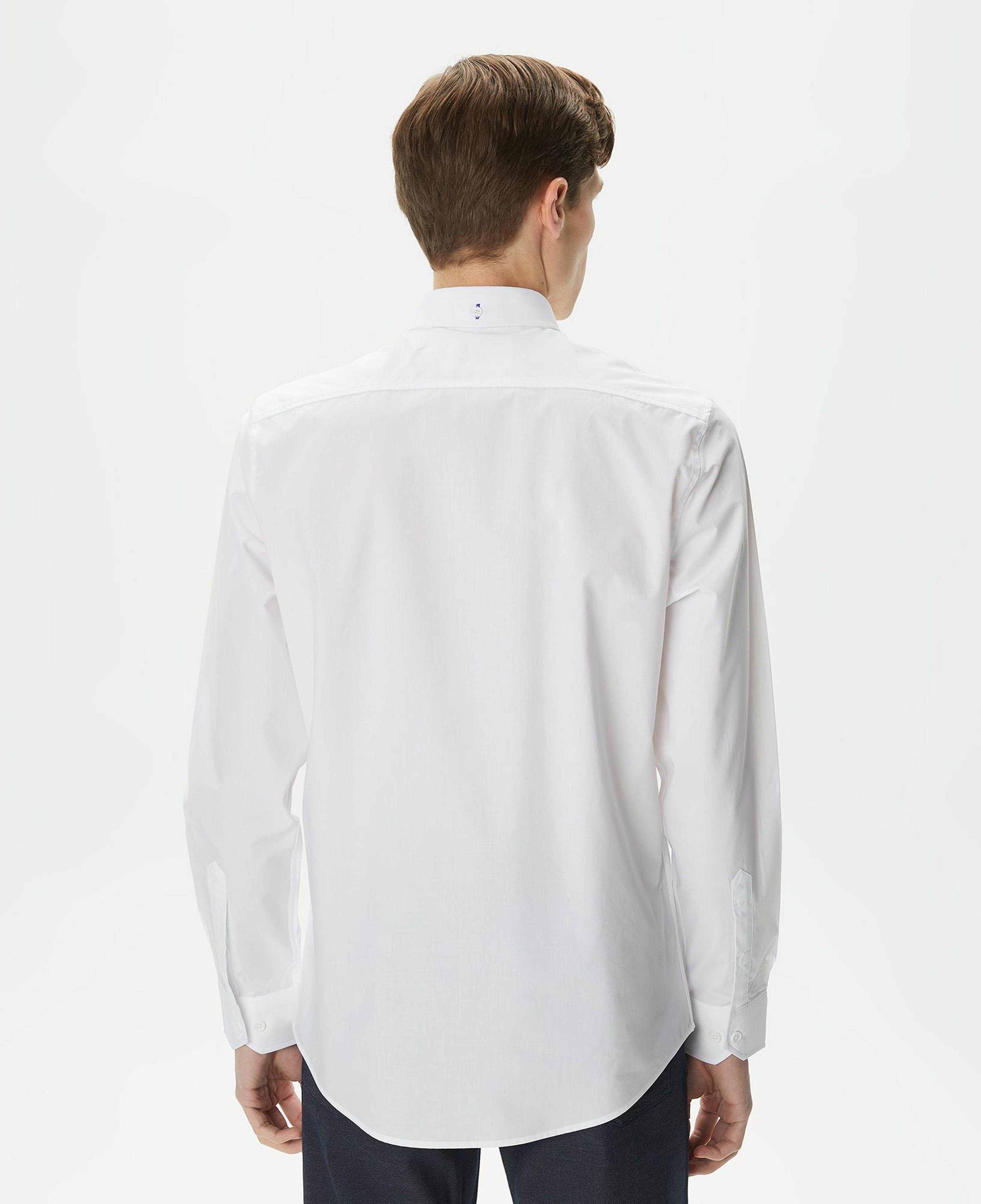 Lacoste Erkek Slim Fit Düğmeli Yaka Beyaz Gömlek