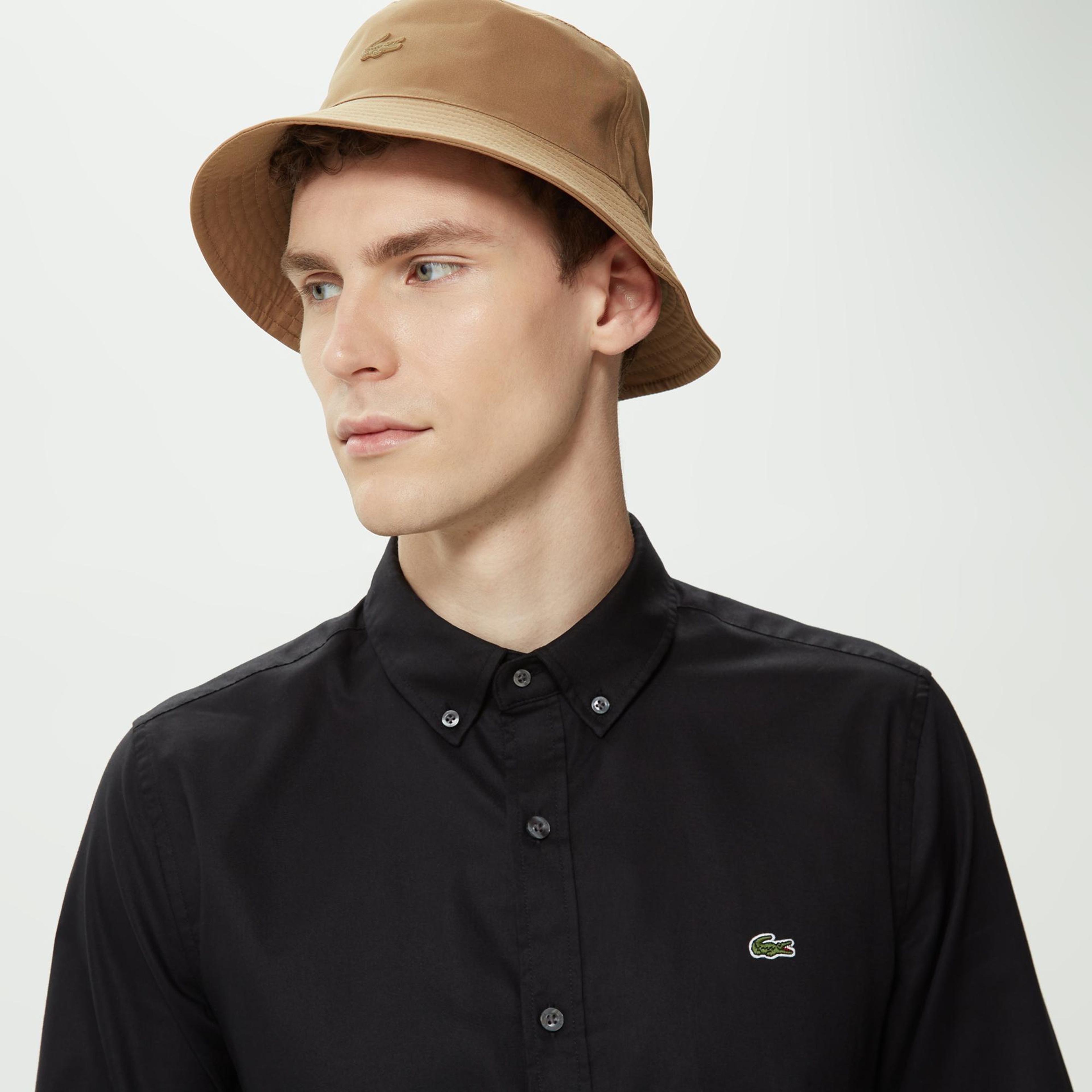 Lacoste Erkek Slim Fit Düğmeli Yaka Siyah Gömlek