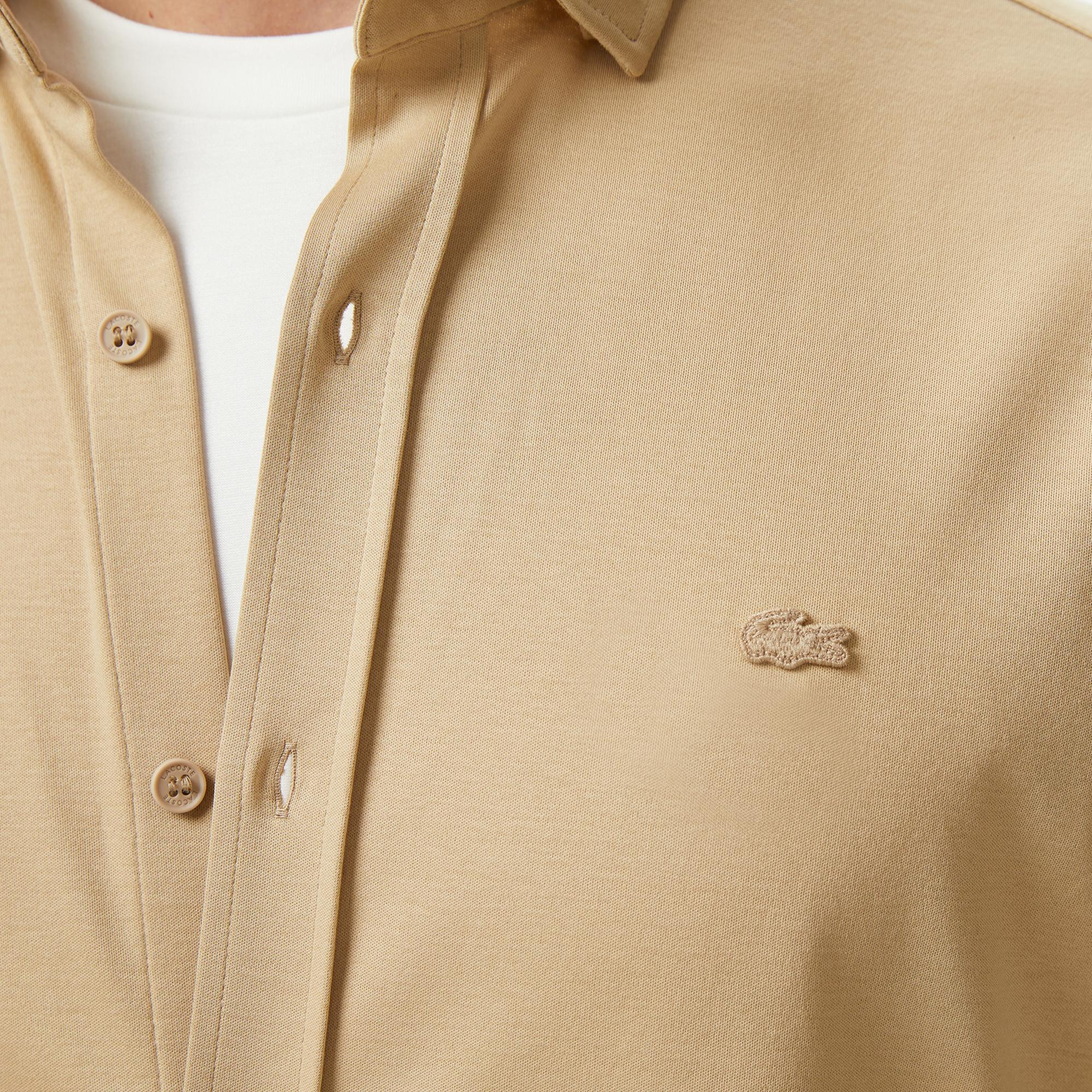 Lacoste Erkek Slim Fit Bej Gömlek