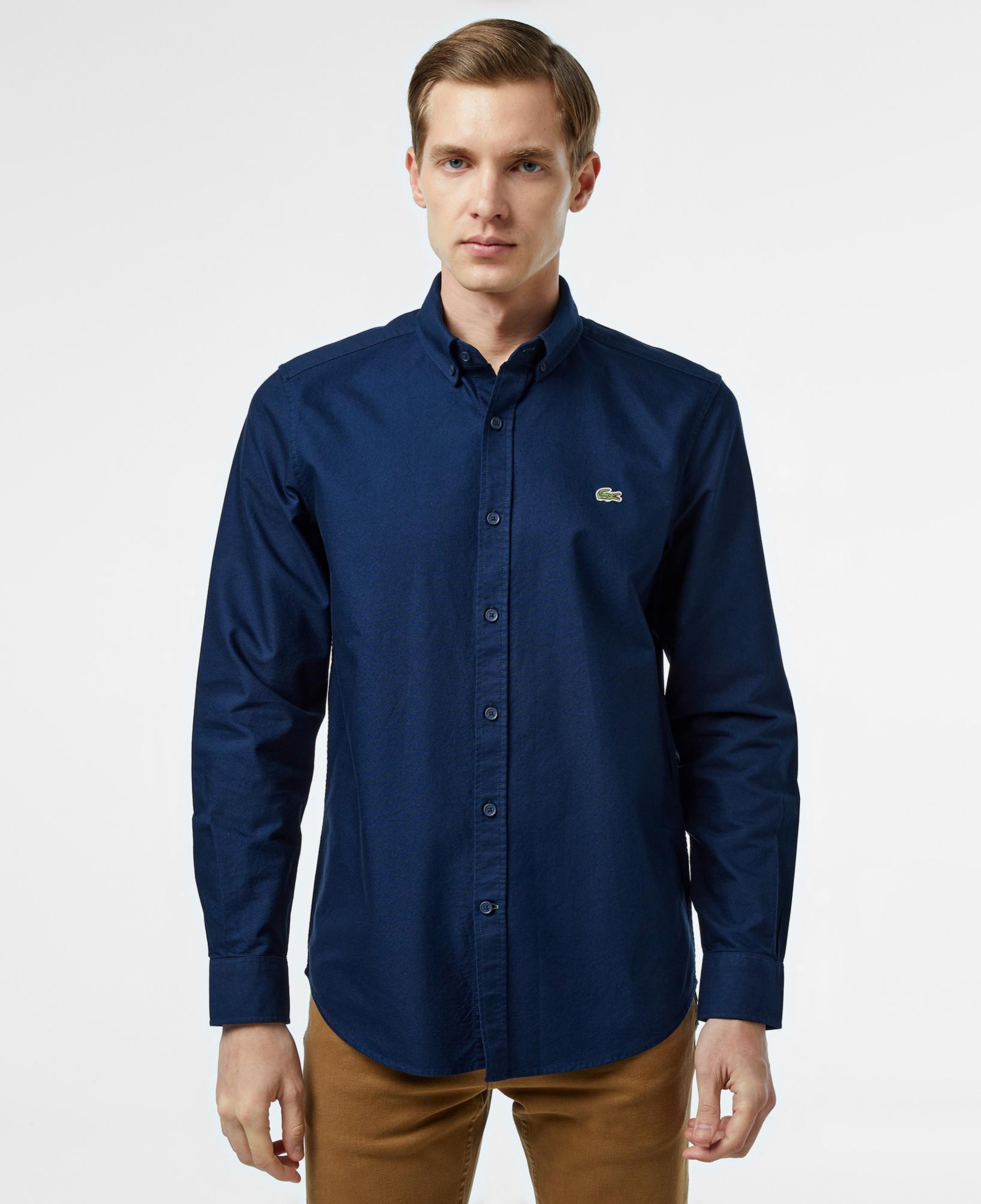 Lacoste Erkek Slim Fit Lacivert Gömlek