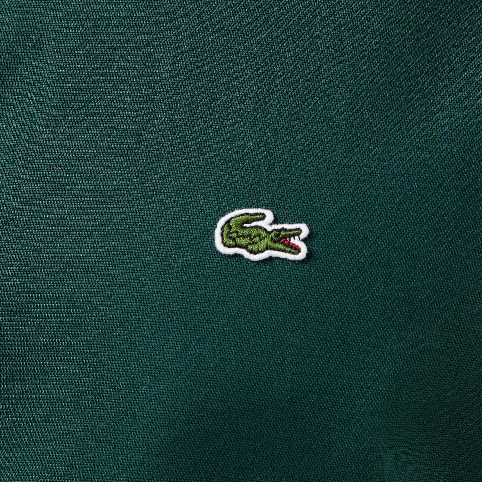 Lacoste Erkek Slim Fit Düğmeli Yaka Koyu Yeşil Gömlek