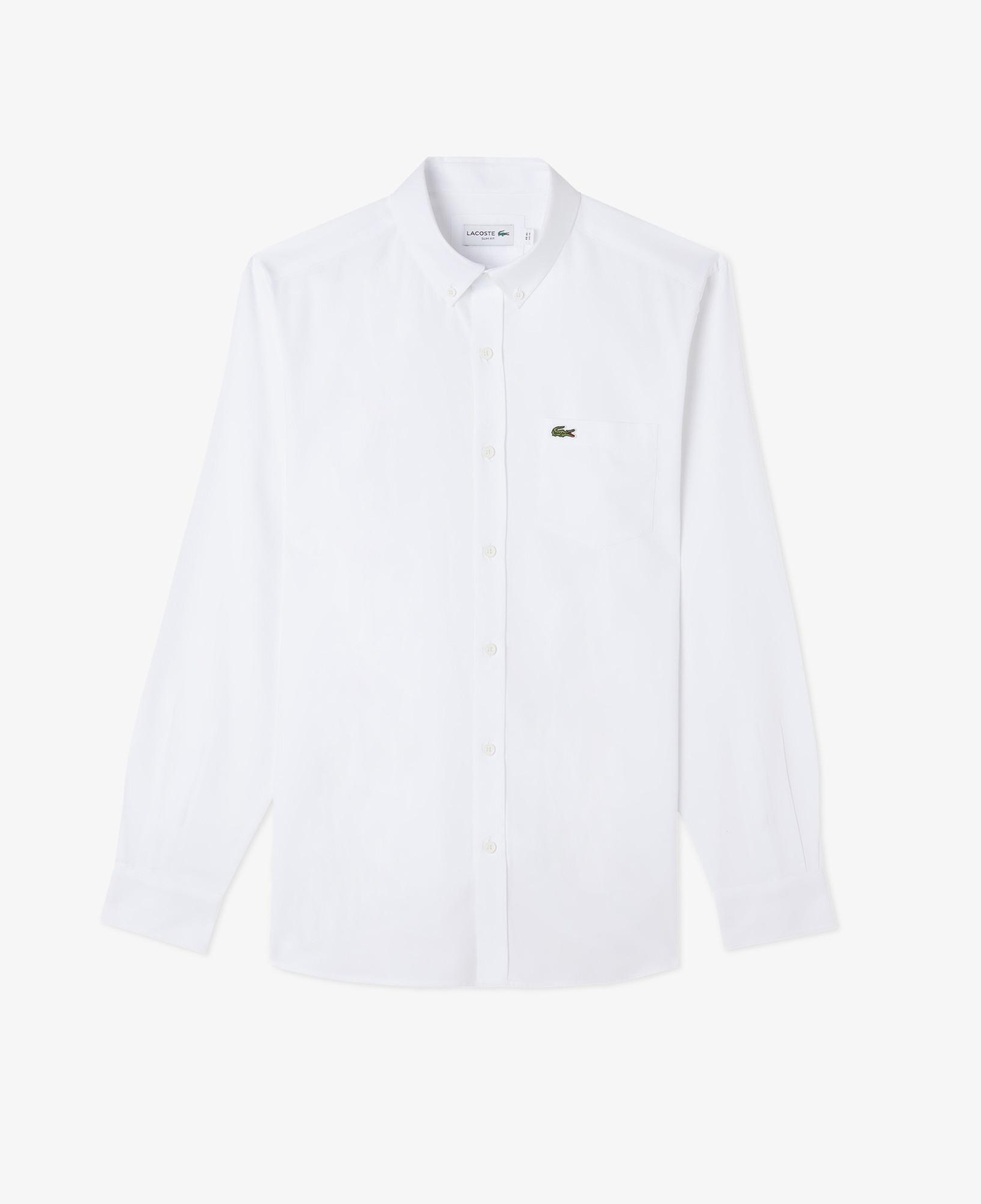 Lacoste Erkek Slim Fit Düğmeli Yaka Beyaz Gömlek