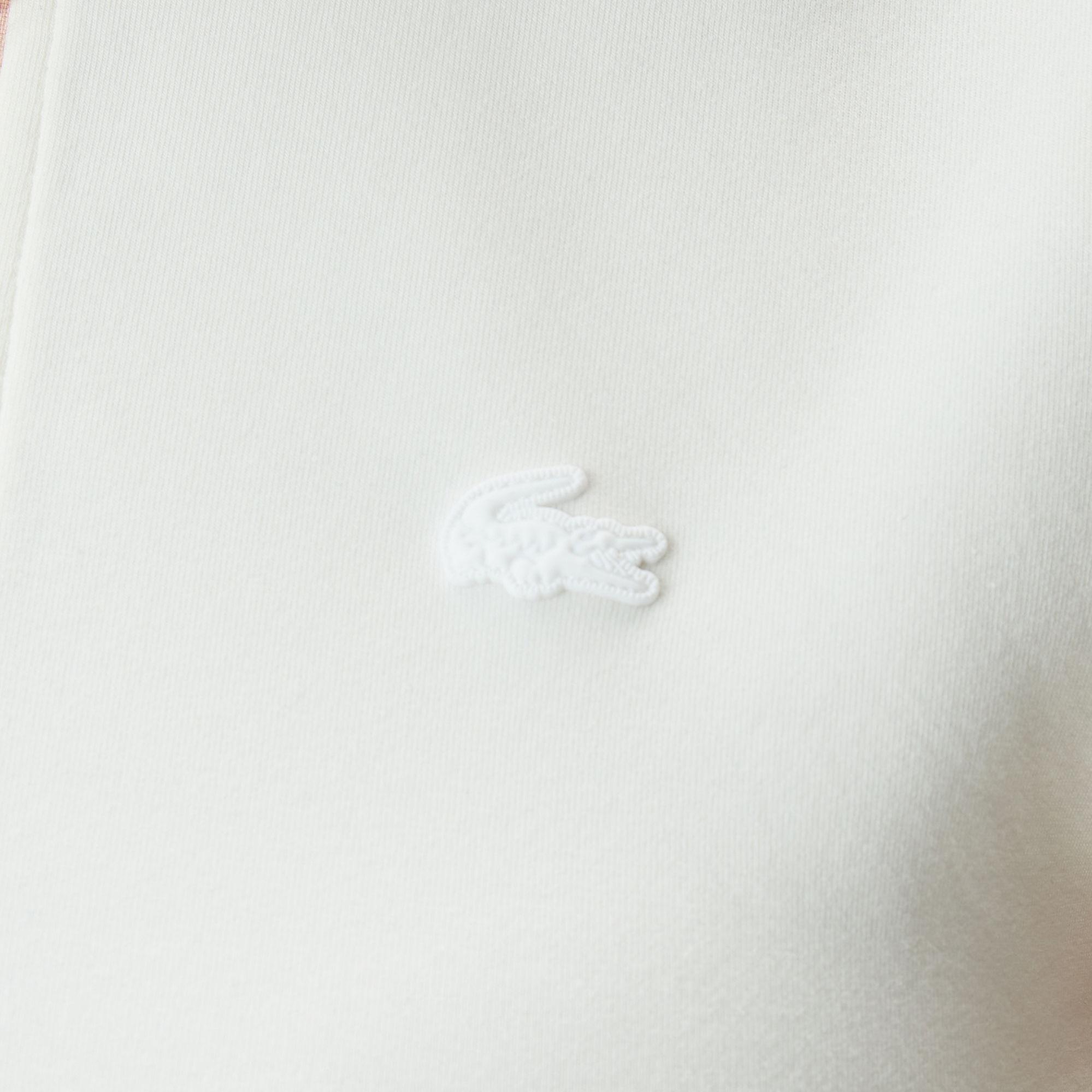 Lacoste Kadın Regular Fit Kolsuz Yarım Fermuarlı Renk Bloklu Beyaz Elbise