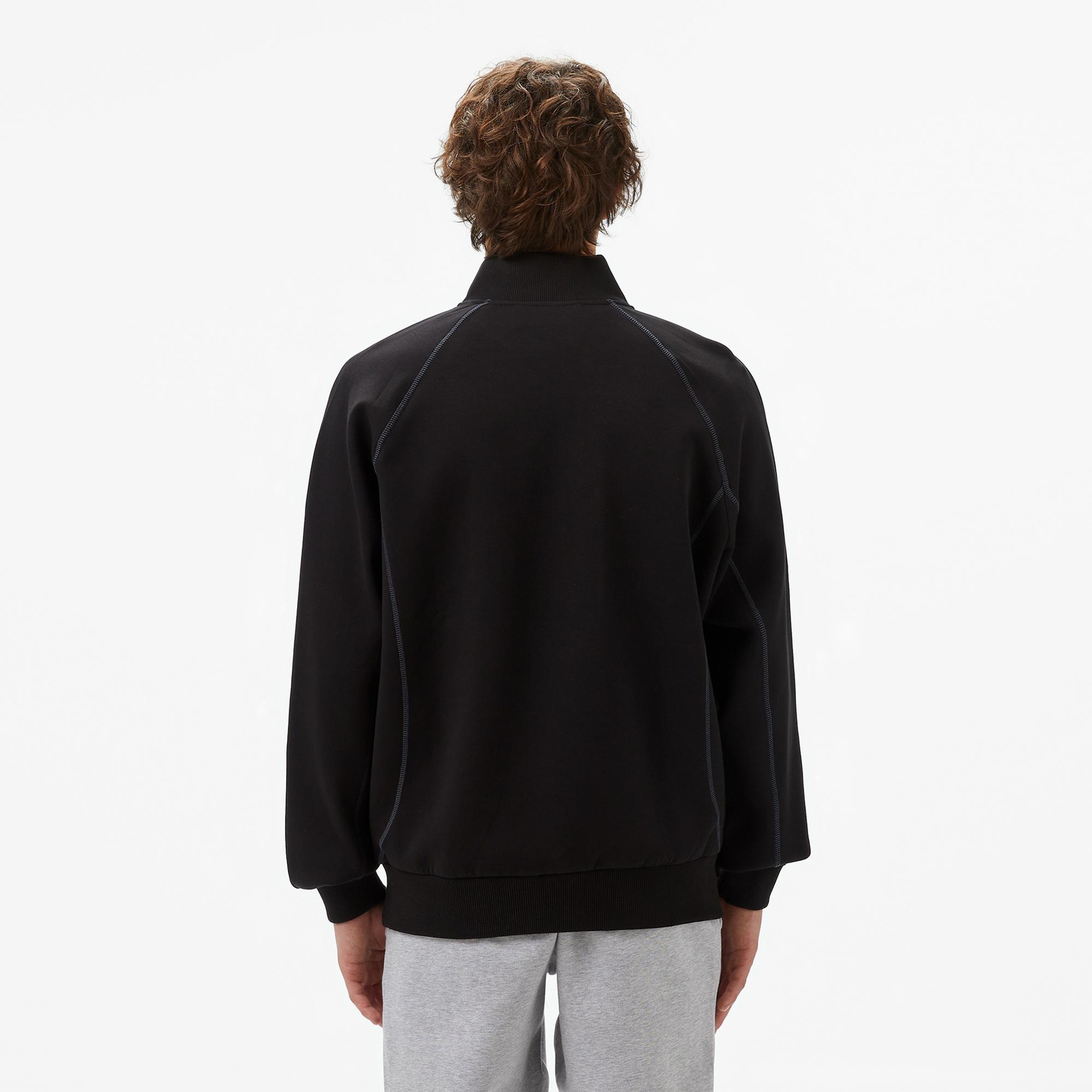 Lacoste Relaxed Fit Erkek Siyah Sweatshirt
