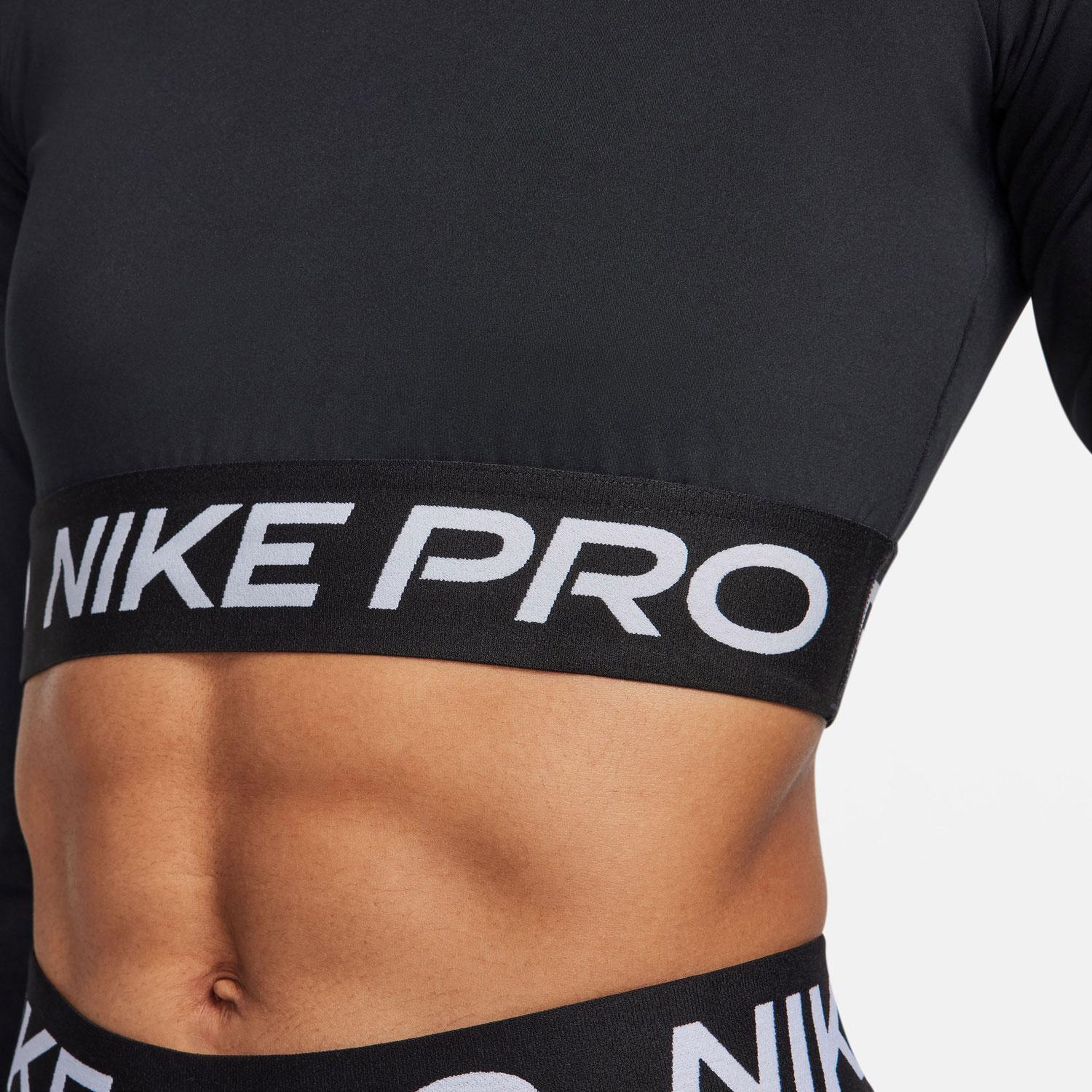 Nike Pro Dri-Fit 365 Kadın Siyah Crop T-Shirt