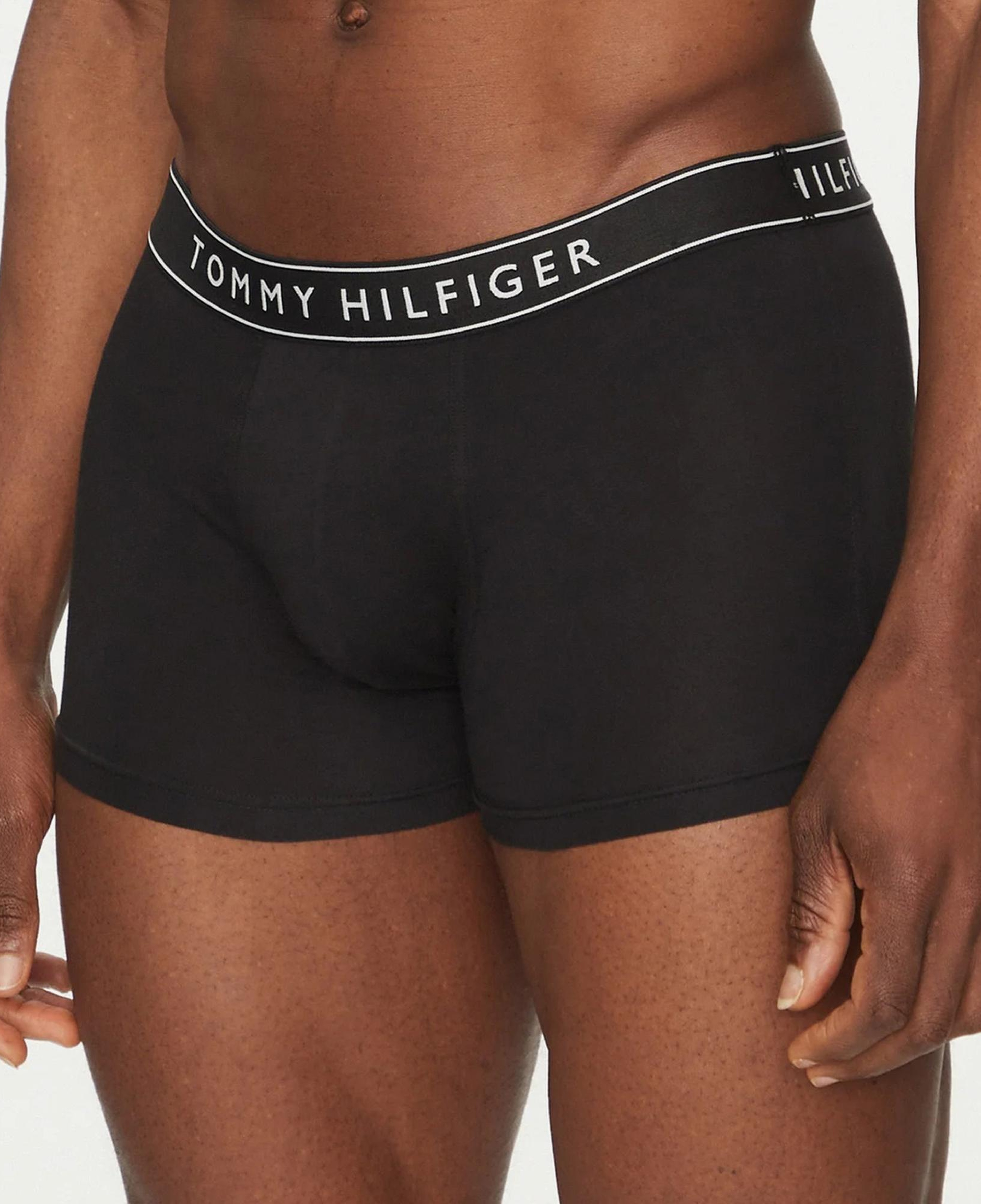 Tommy Hilfiger Bel Lastikli Logolu Erkek Siyah 3'lü Boxer