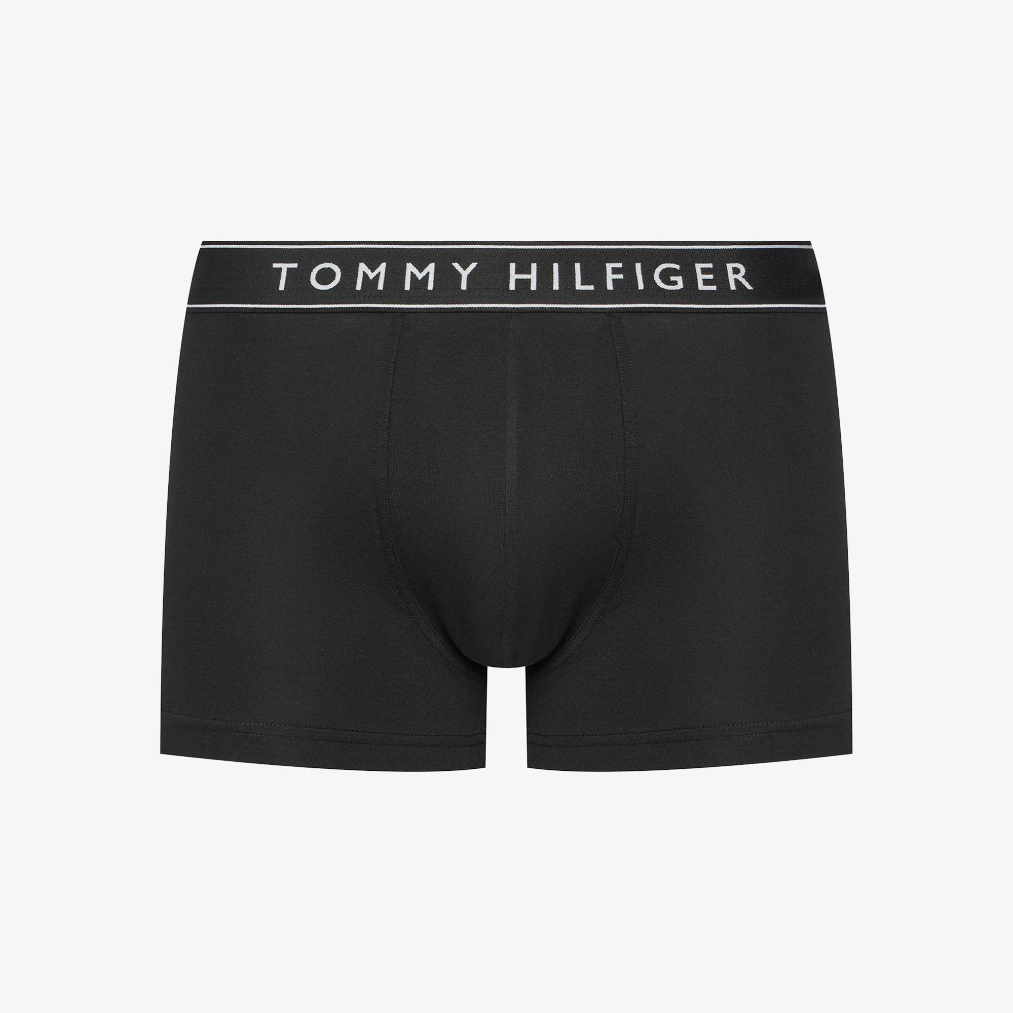 Tommy Hilfiger Bel Lastikli Logolu Erkek Siyah 3'lü Boxer