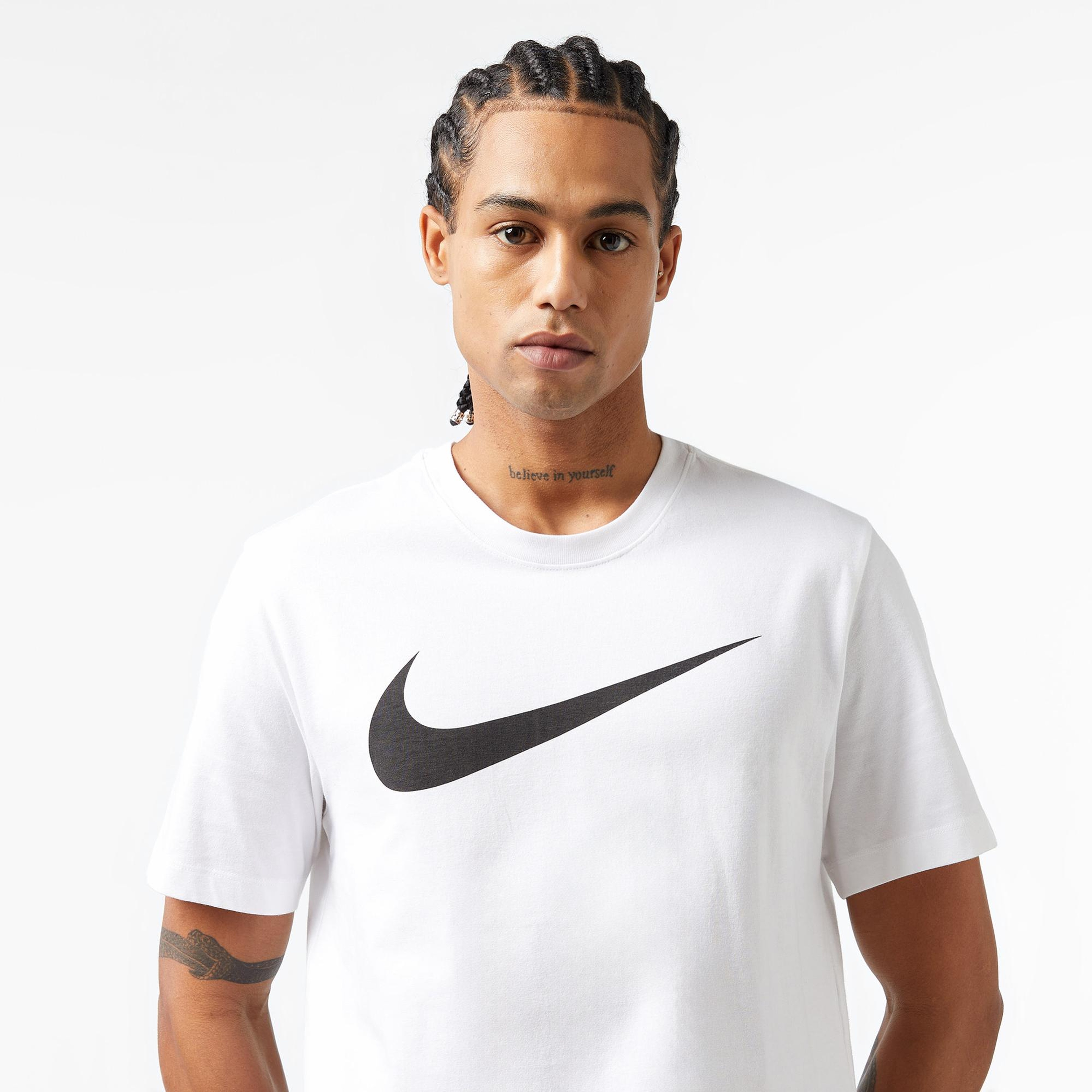 Nike Sportswear Icon Swoosh Erkek Beyaz T-Shirt