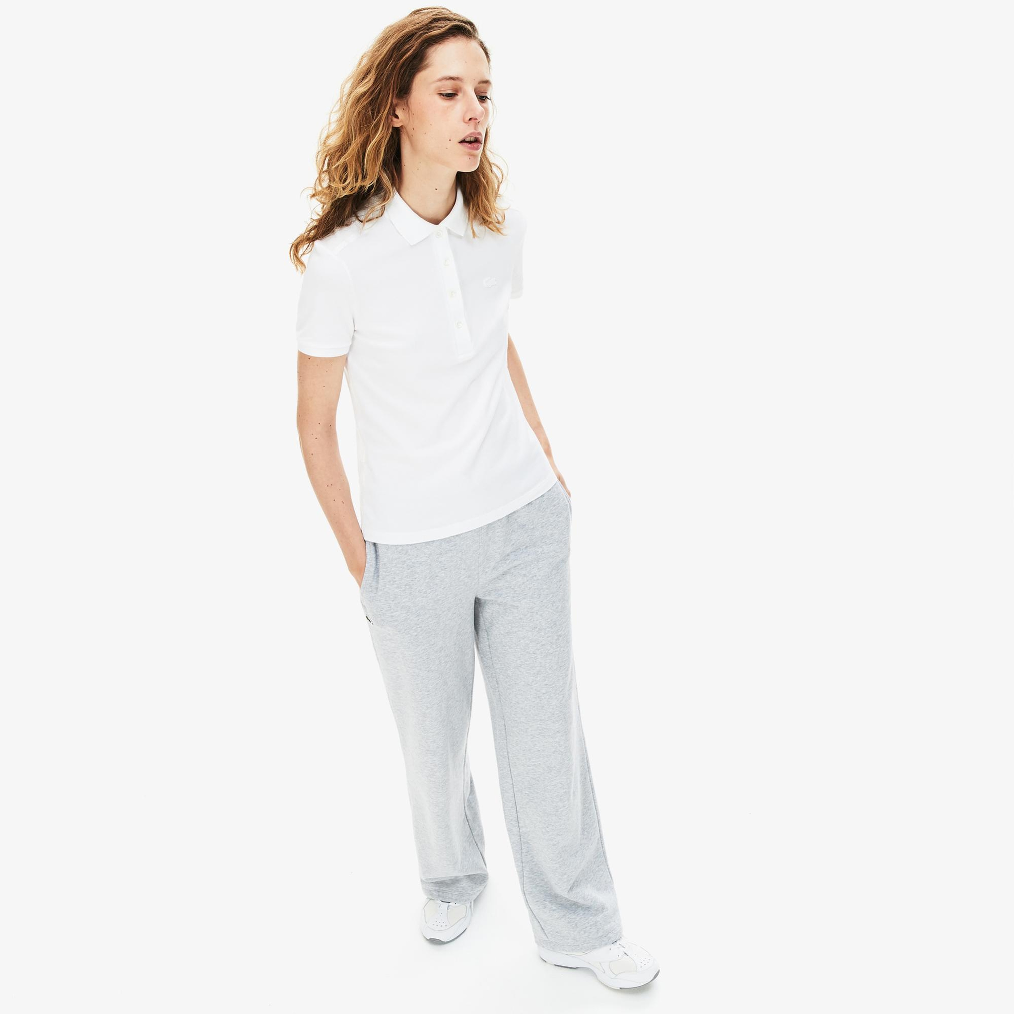 Lacoste L.12.D Kadın Slim Fit Beyaz Polo